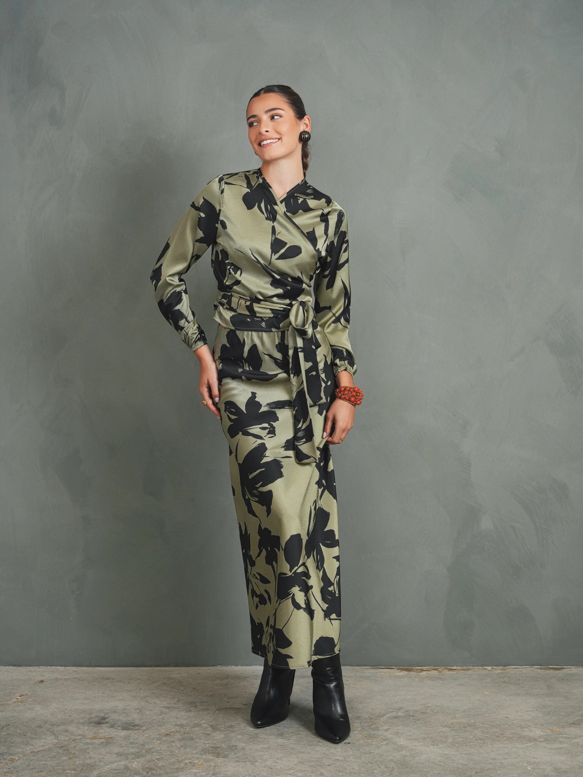 Satin Wrap Top - Image 4