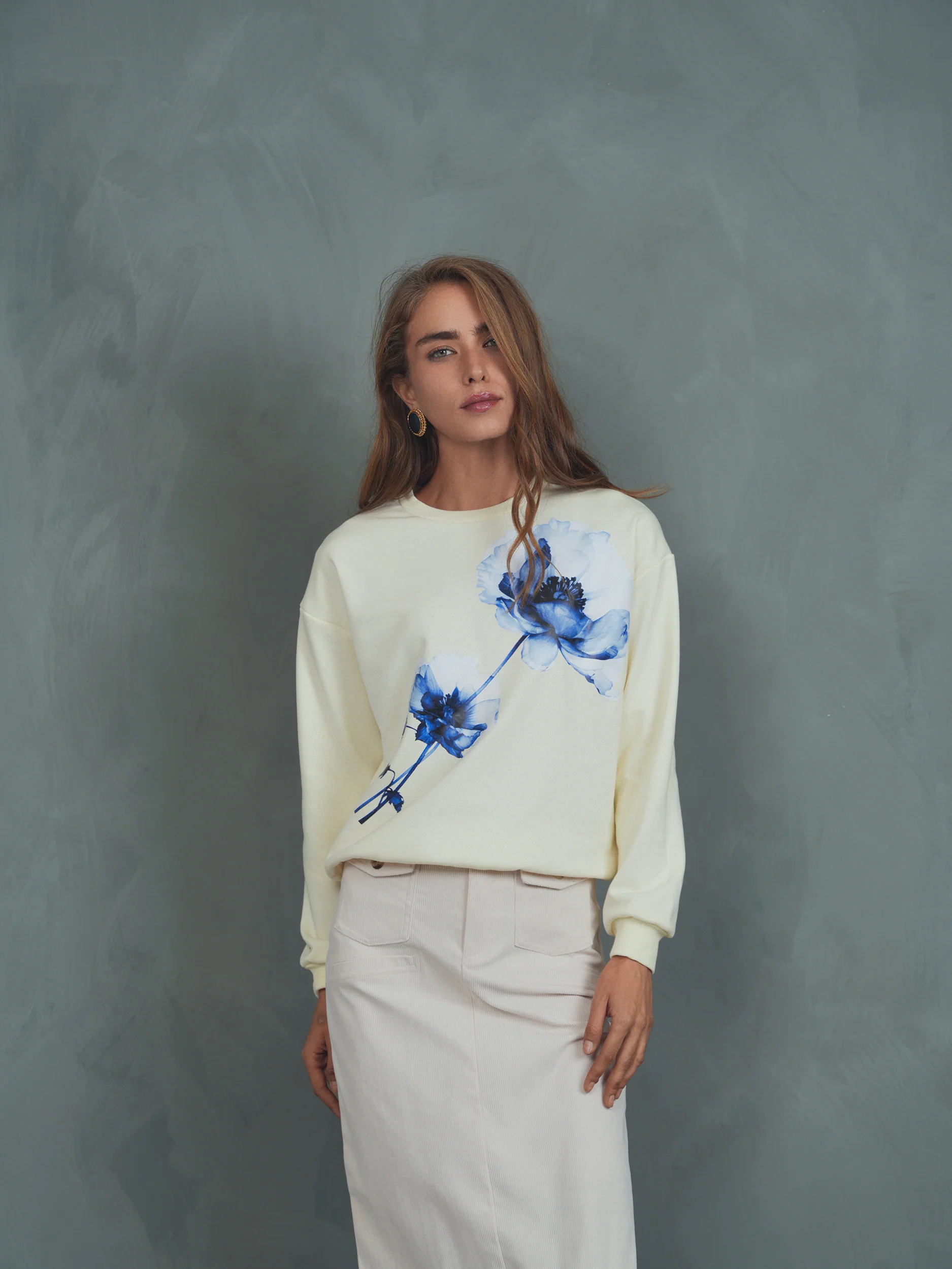 Watercolor Floral Sweatshirt - Image 2