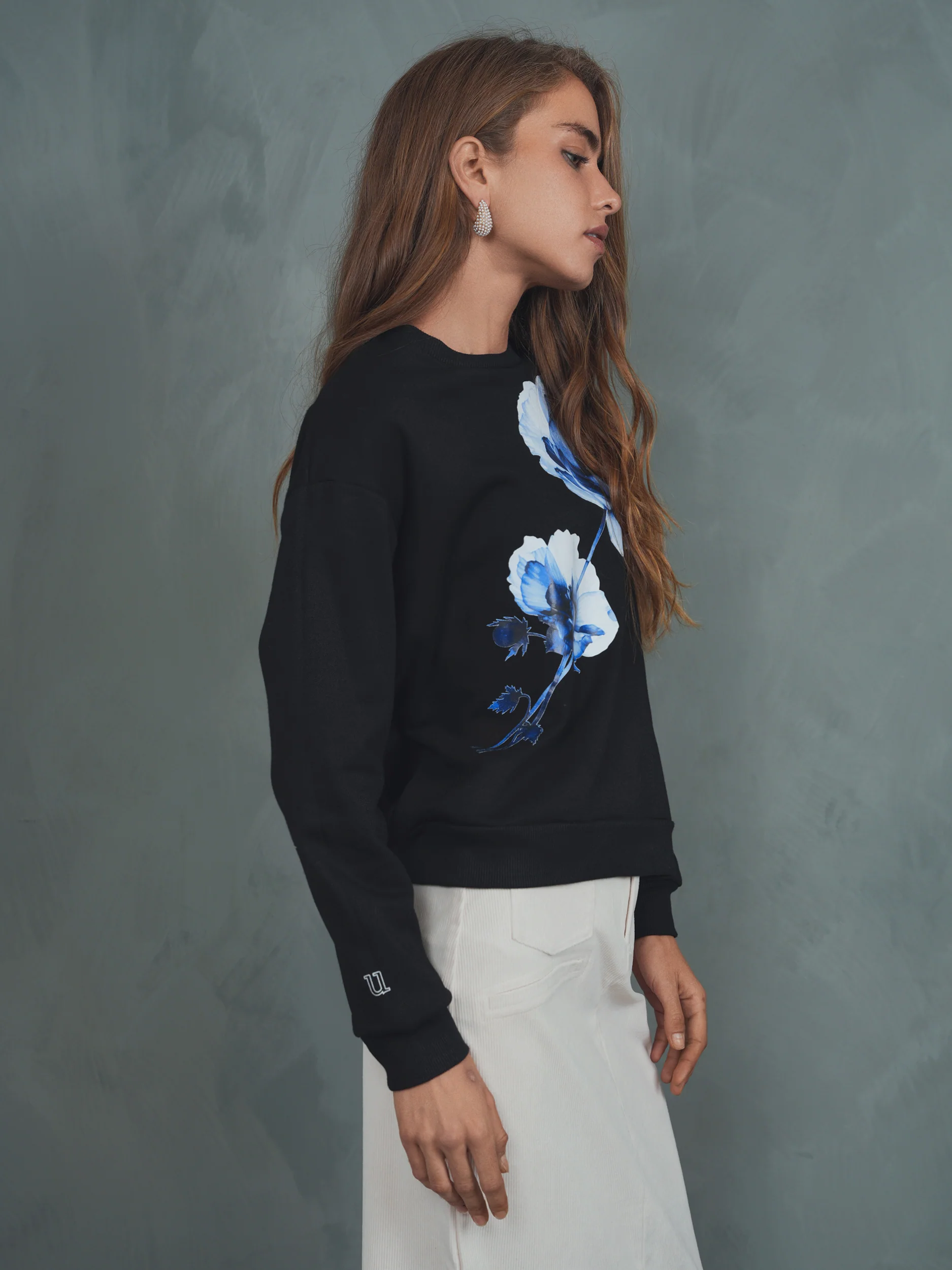 Watercolor Floral Sweatshirt - Image 4