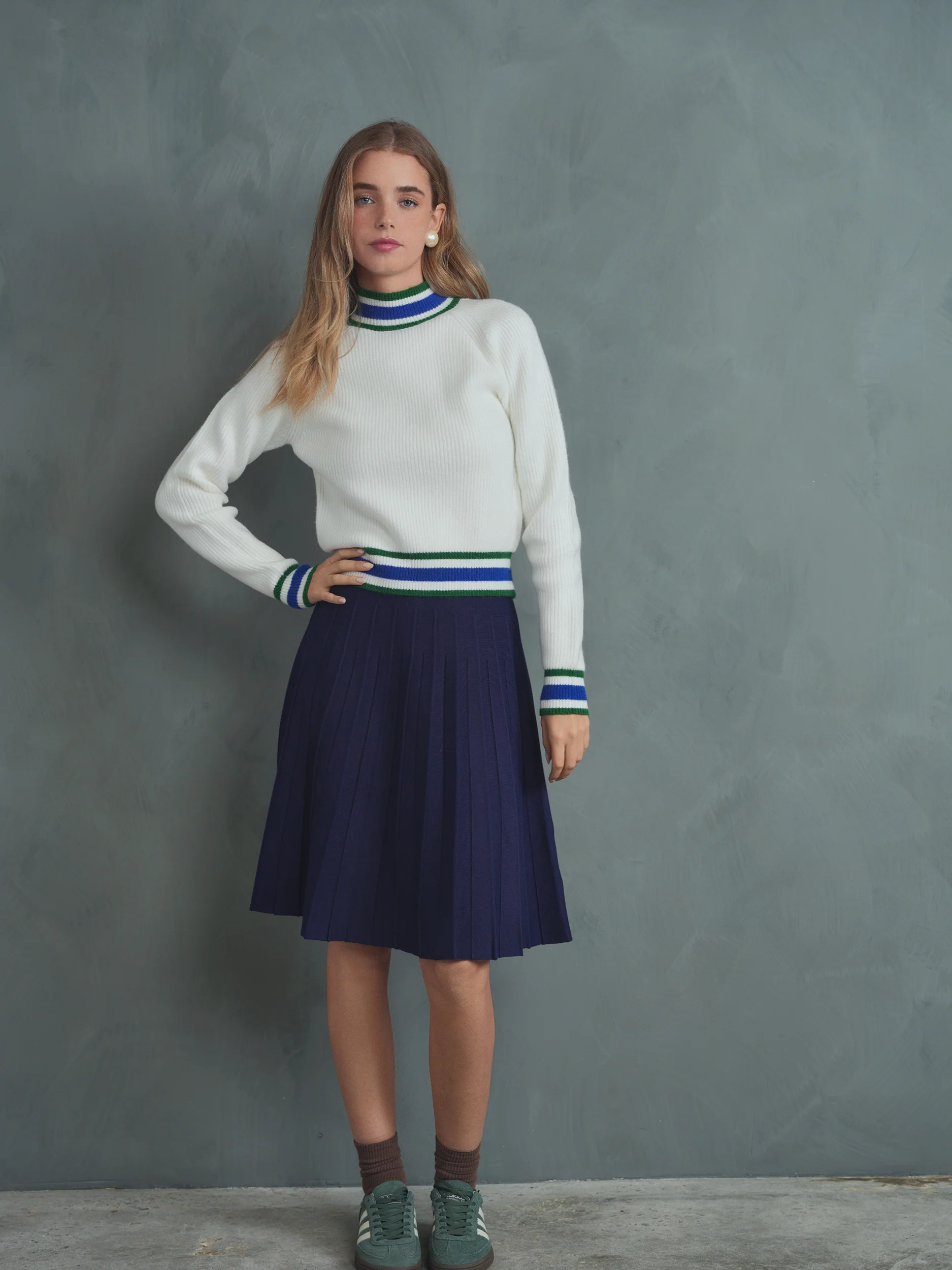 Mock Neck Raglan Sweater - Image 2