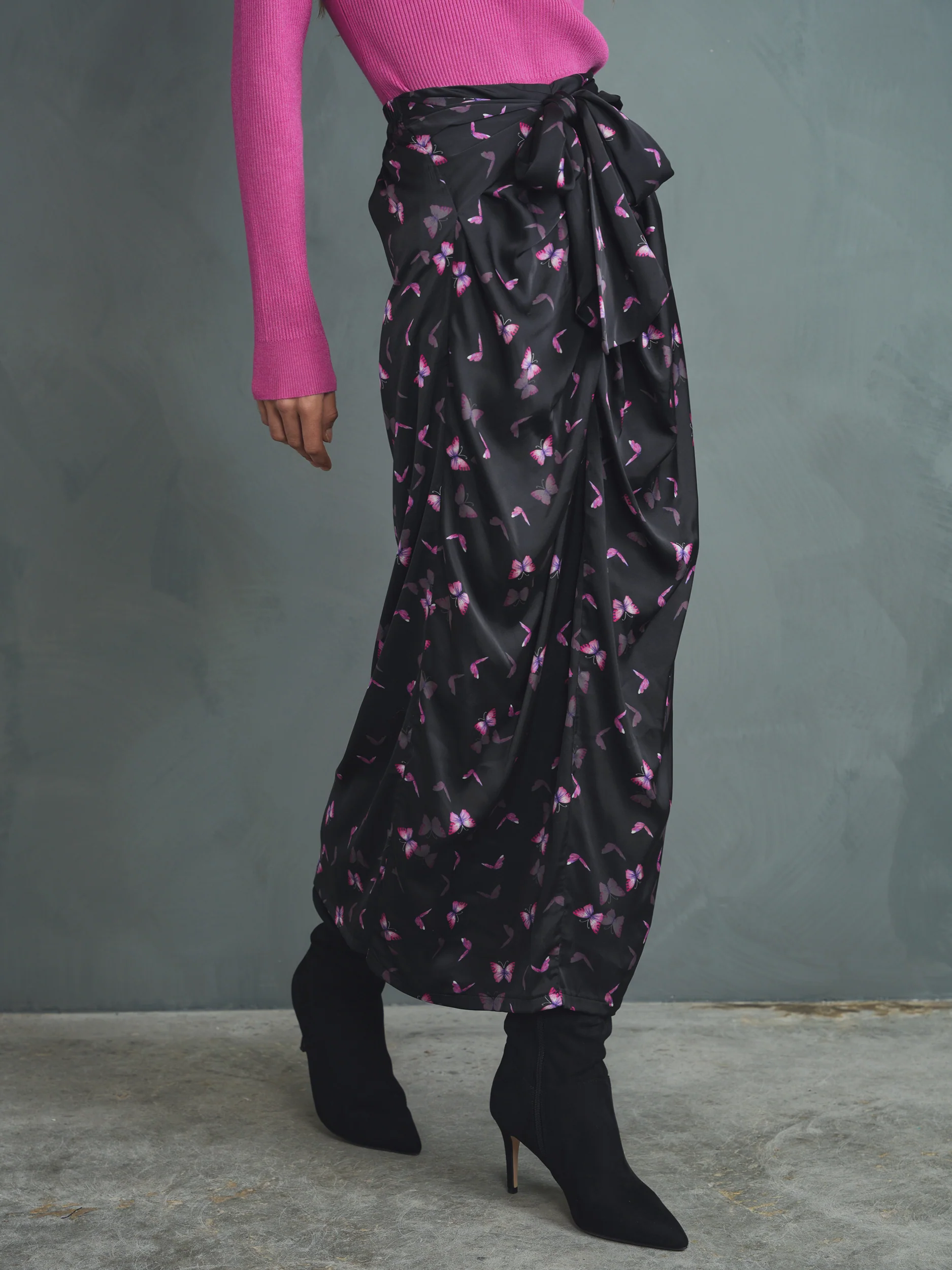 Tie-Front Draped Skirt - Image 9
