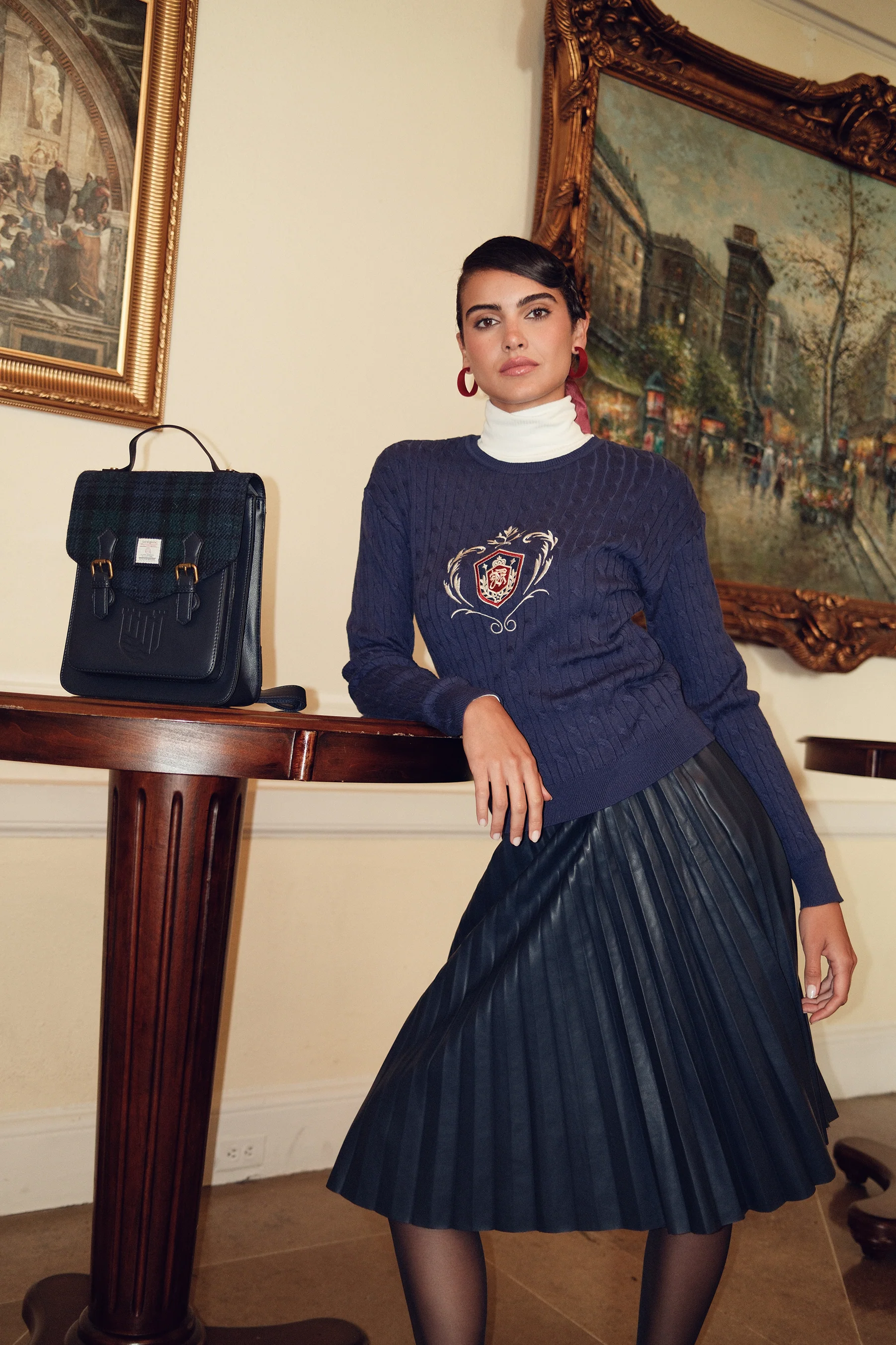 Pleated Leather Skirt - Image 10