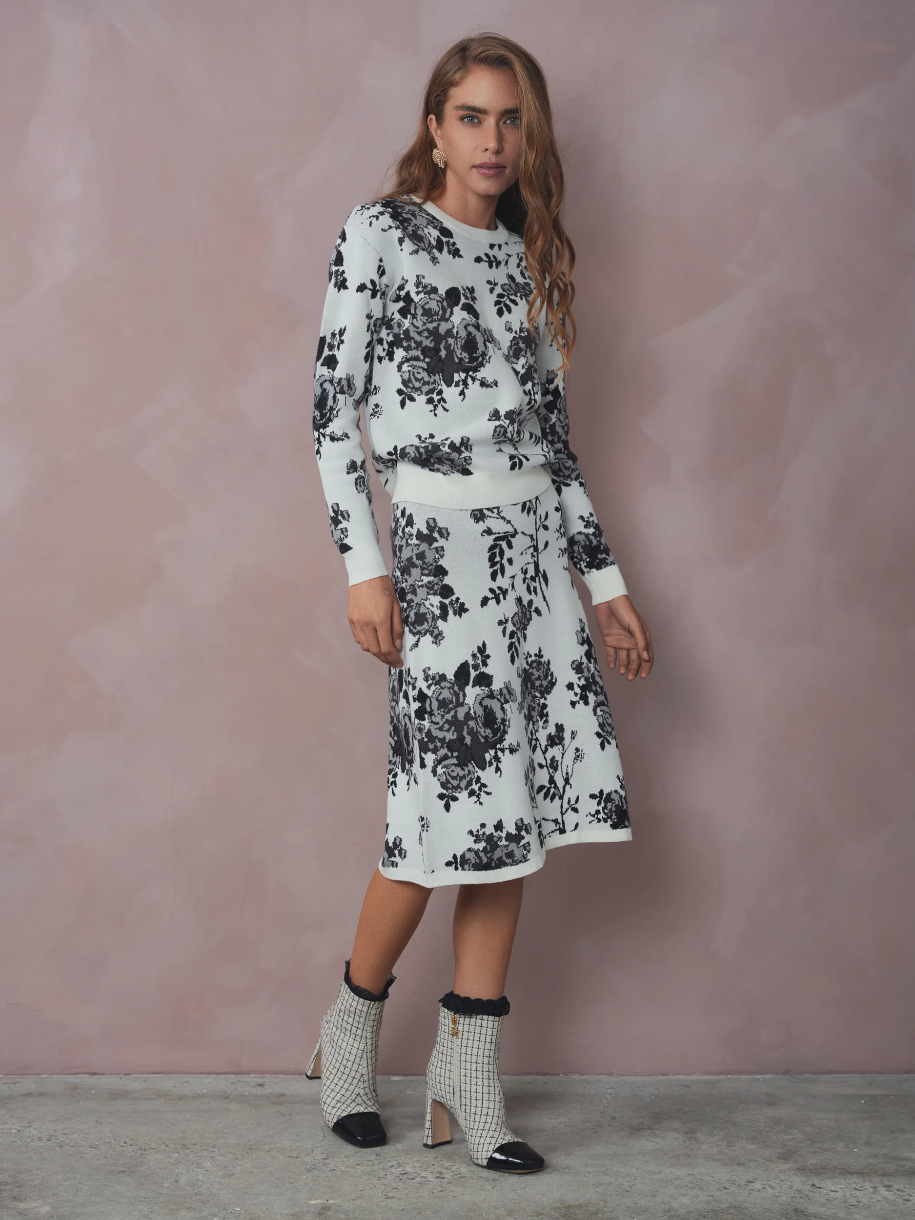 Jacquard Knit Skirt