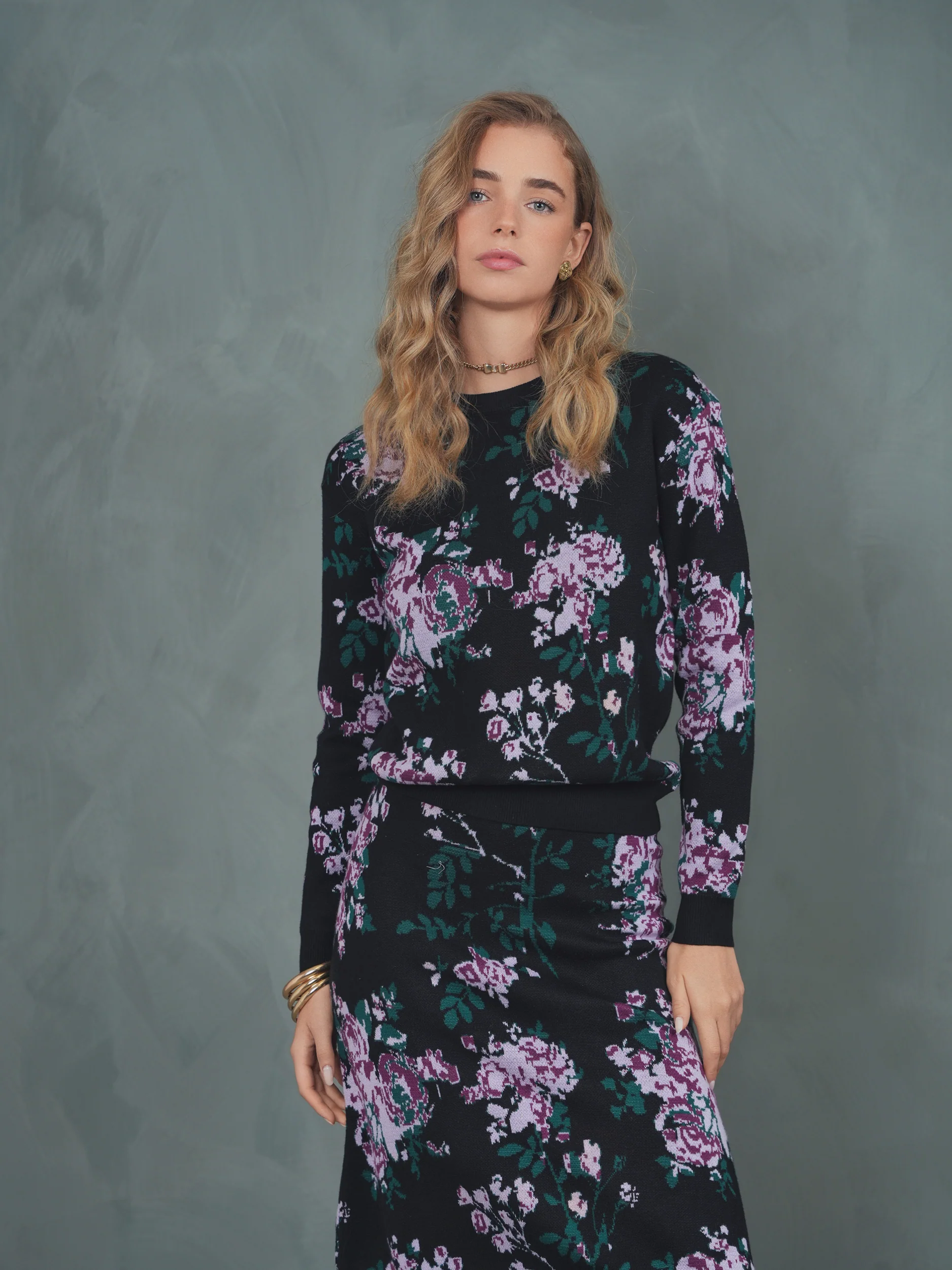 Jacquard Knit Skirt - Image 13
