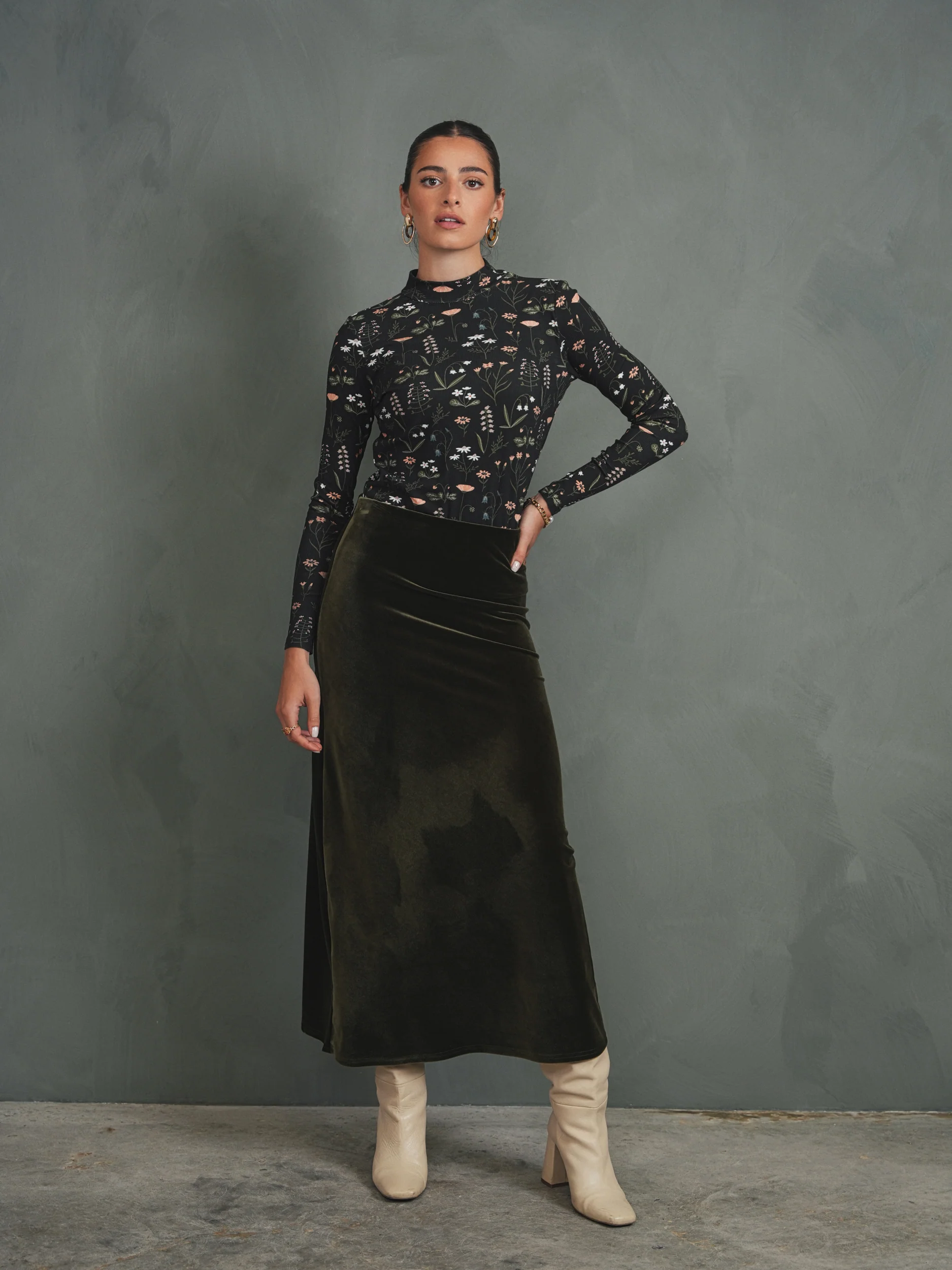 Velour Slip Skirt - Image 12