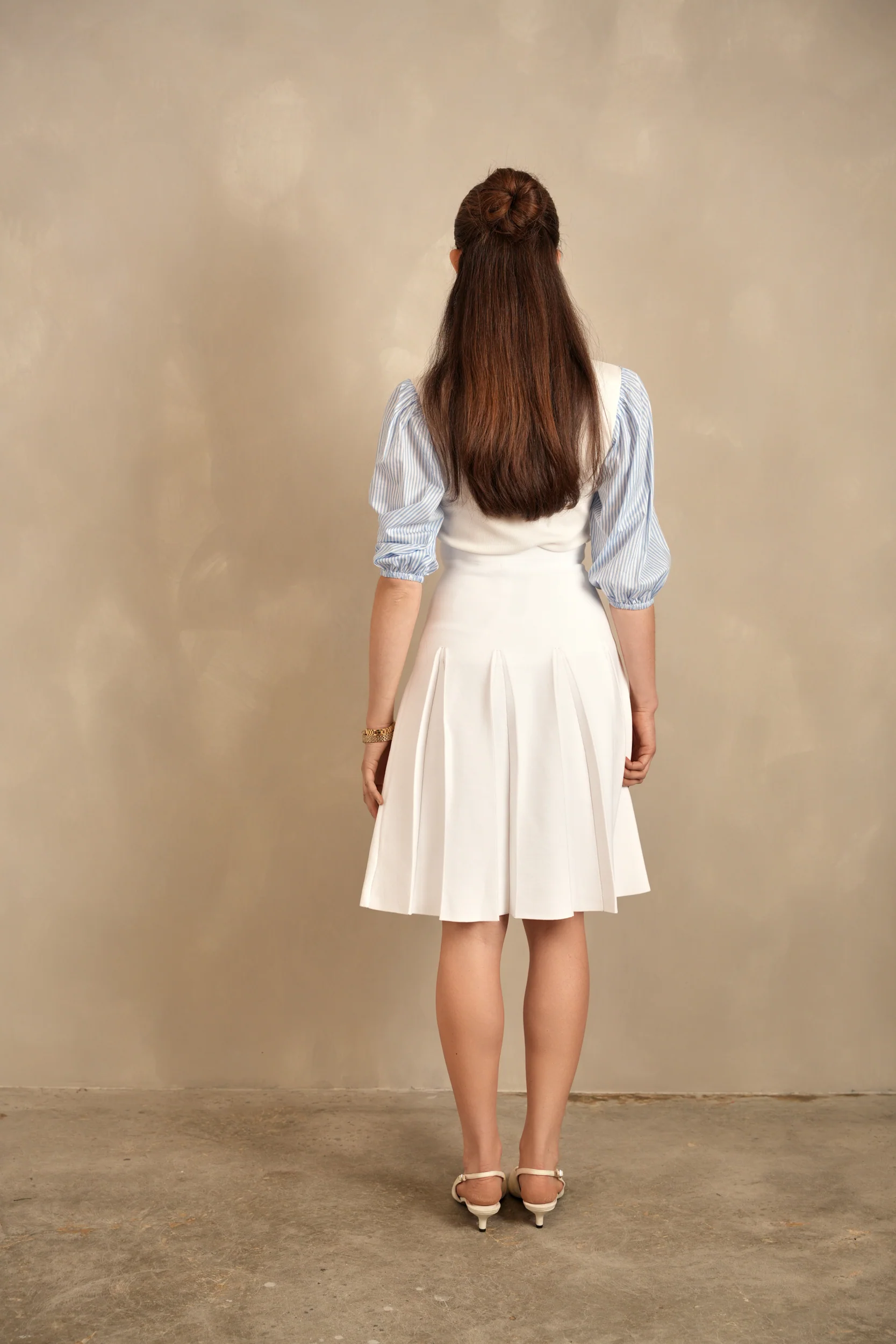 Box Pleated Knit Skirt - Image 8