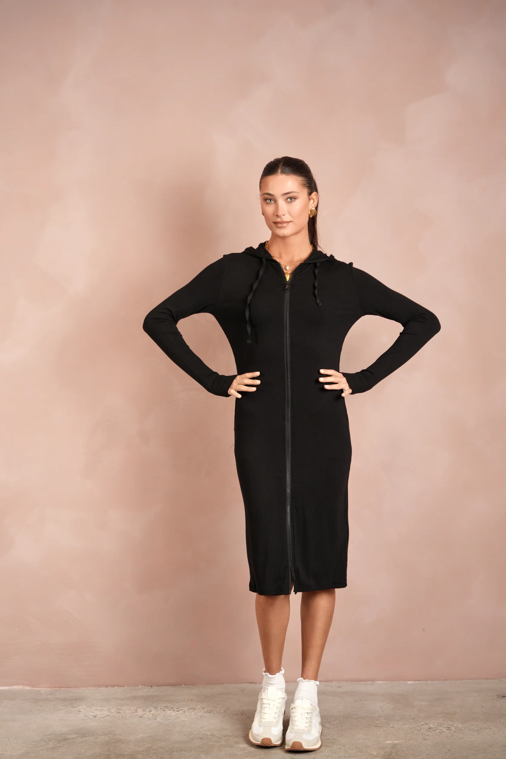 Soft Rib Zipper Dress - Image 18