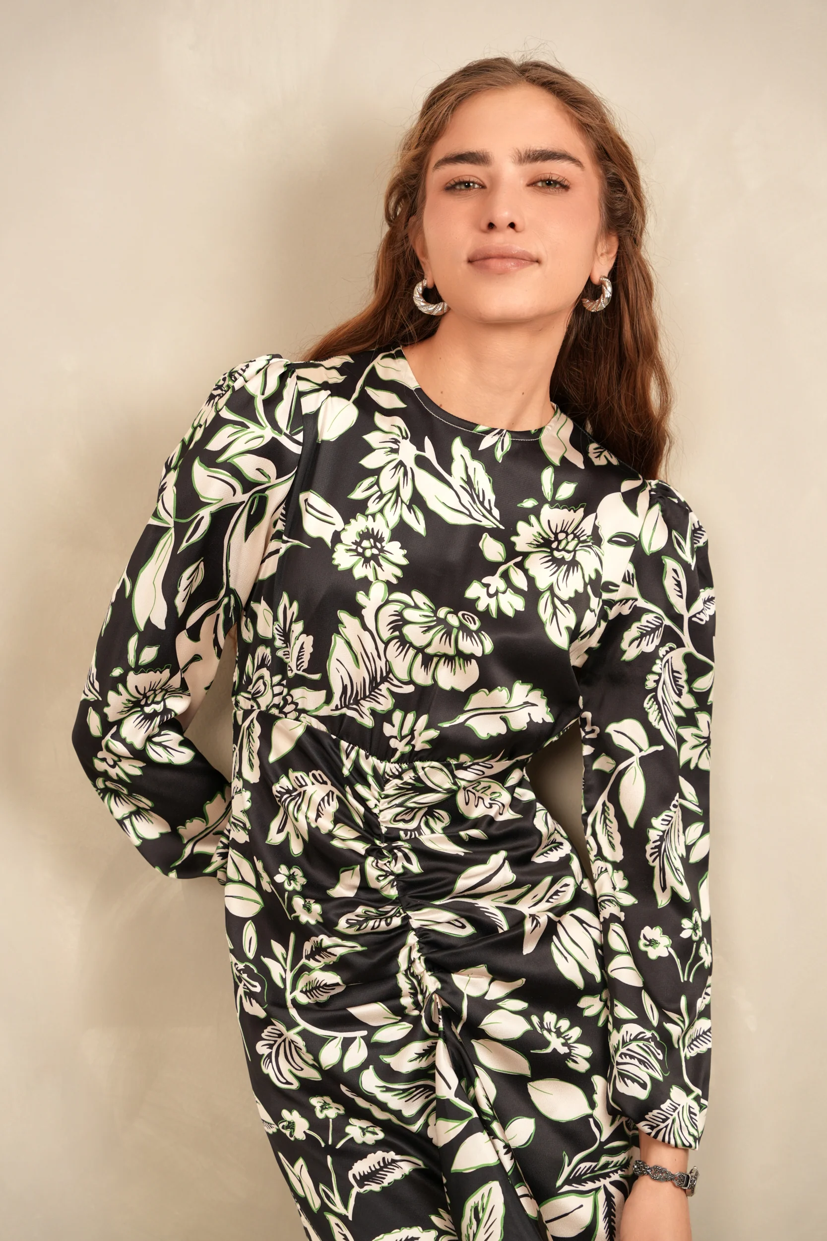 The Sierra Ruched Ruffle Dres - Image 5