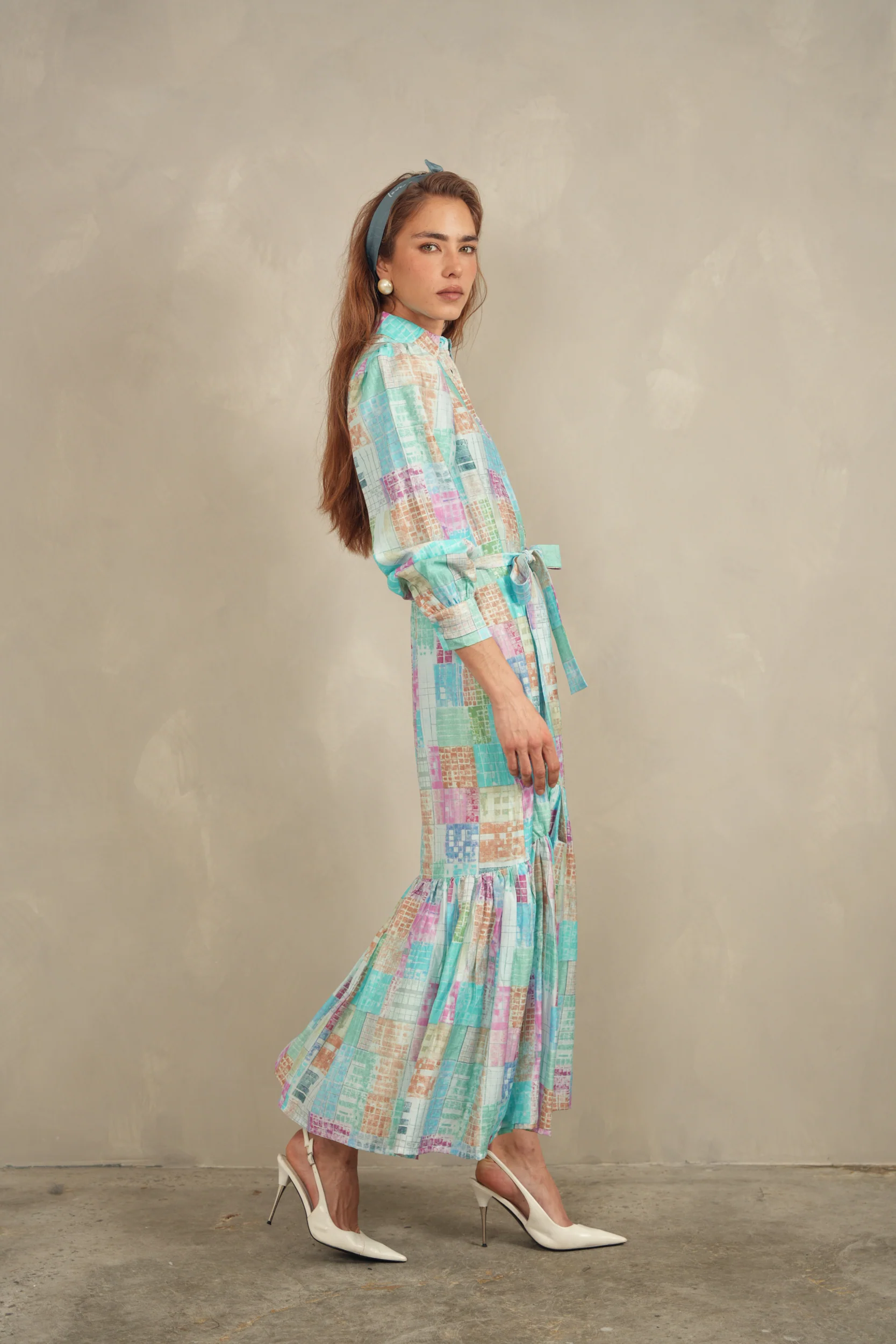Print Button Dress - Image 4
