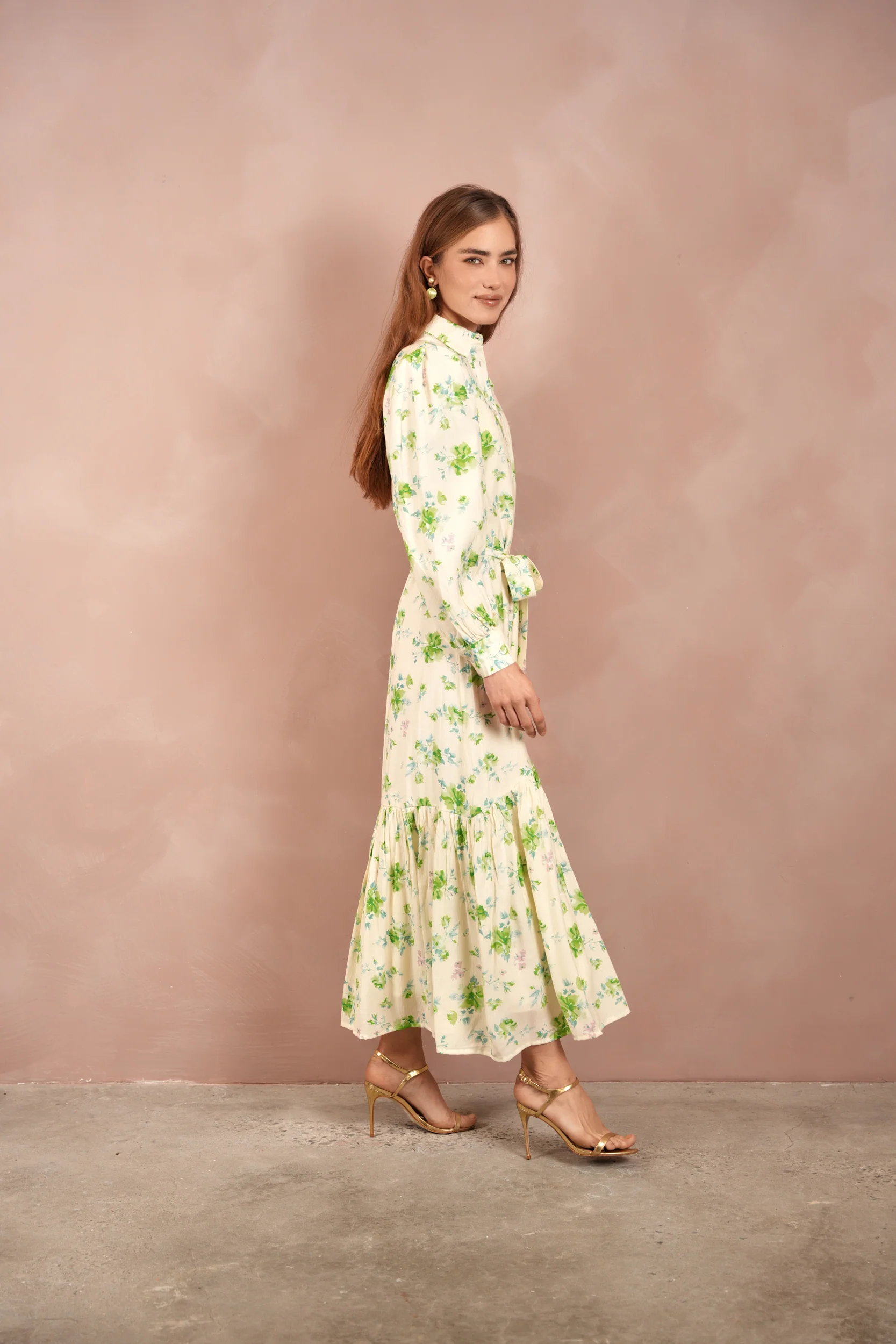 Print Button Dress - Image 7