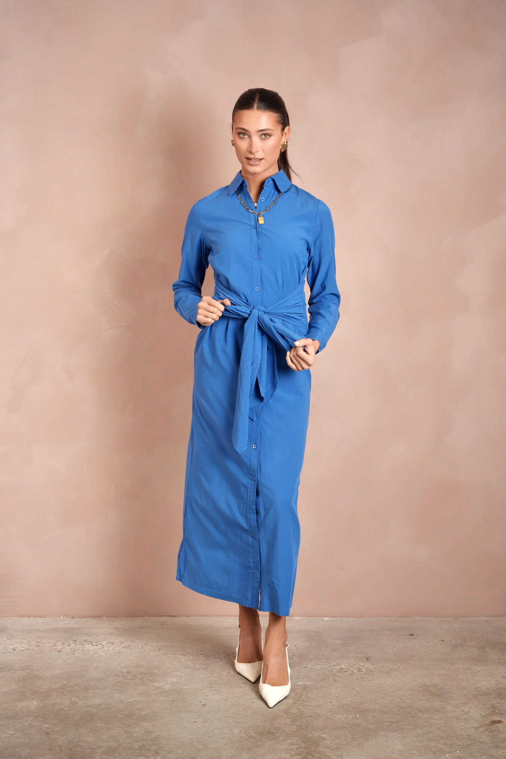Tie-Front Shirt Dress