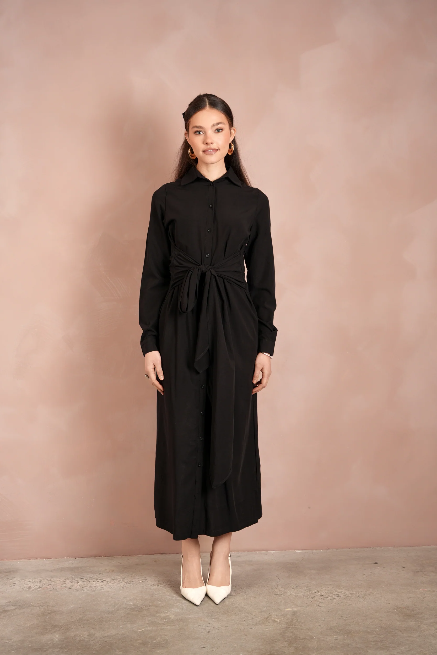 Tie-Front Shirt Dress - Image 12
