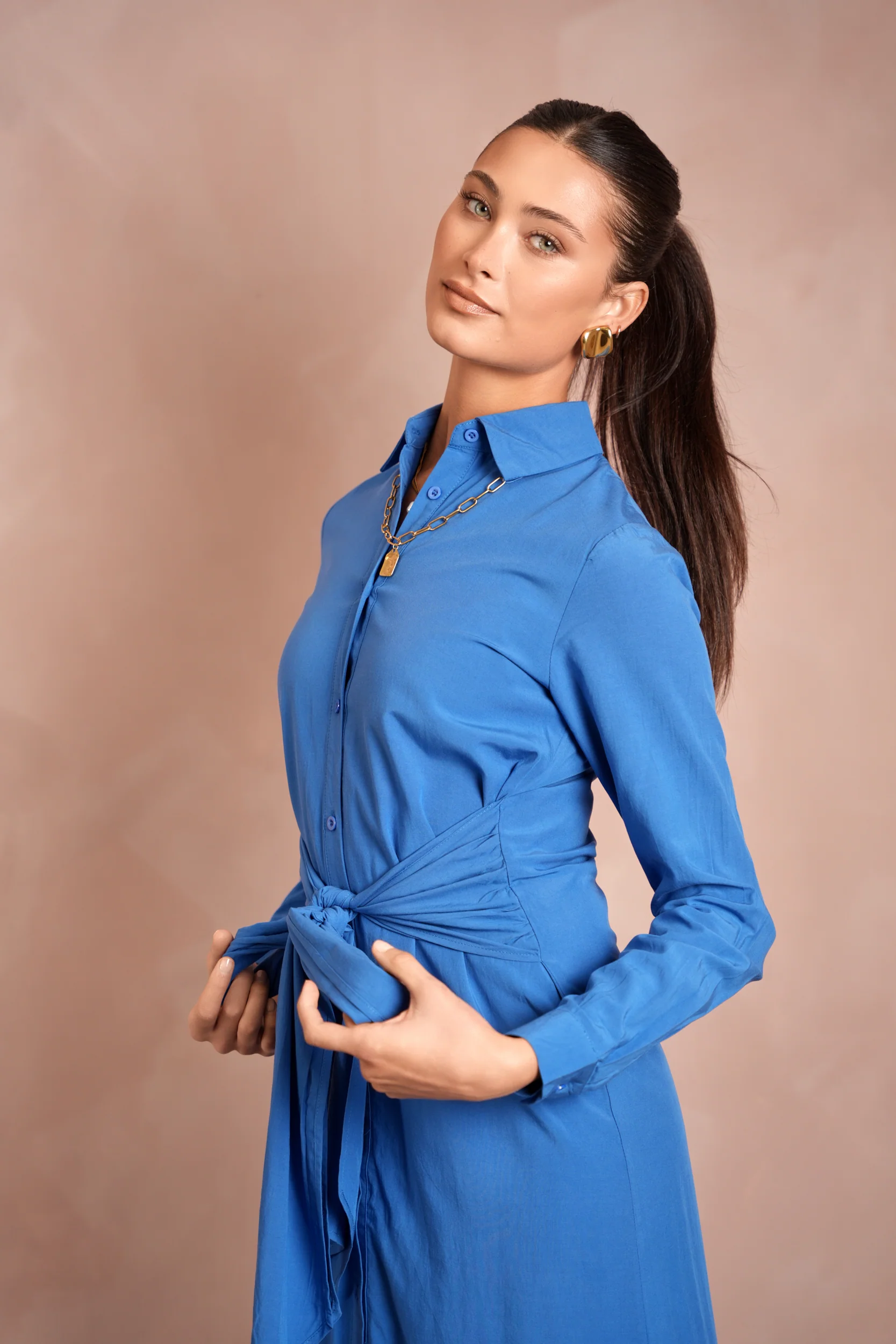 Tie-Front Shirt Dress - Image 6