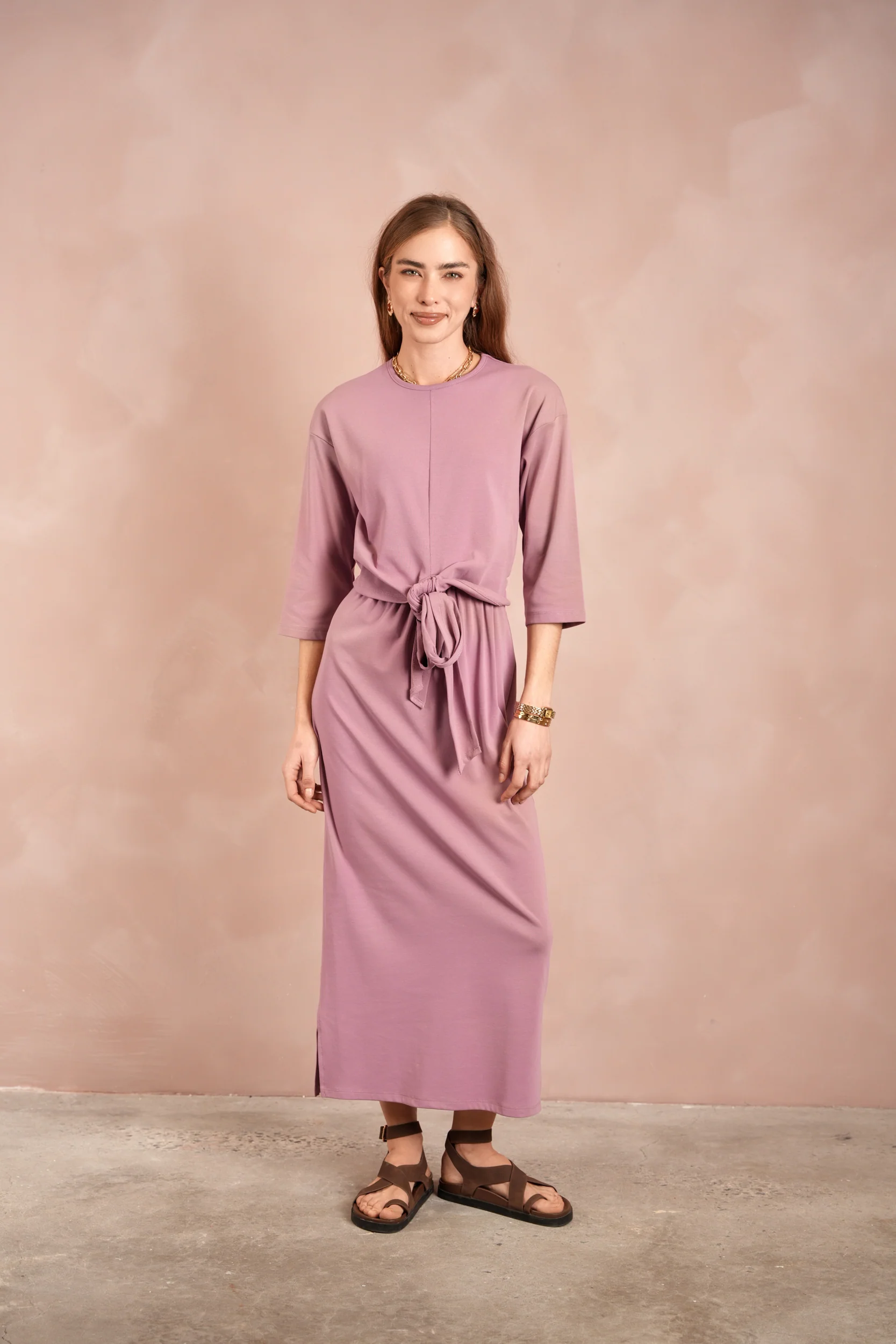 Tie T-Shirt Dress
