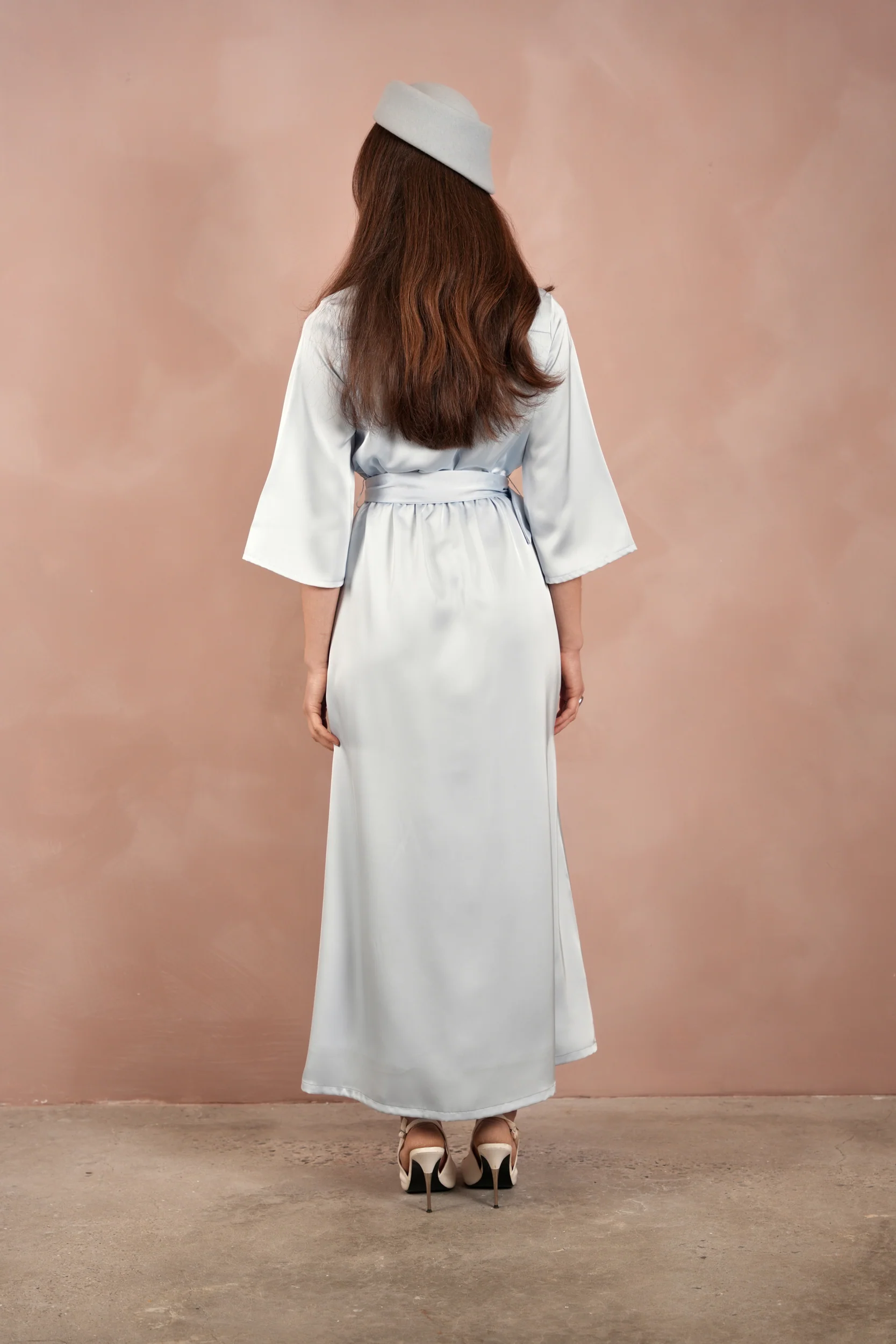 Satin Buttoned Down Dress - Image 3