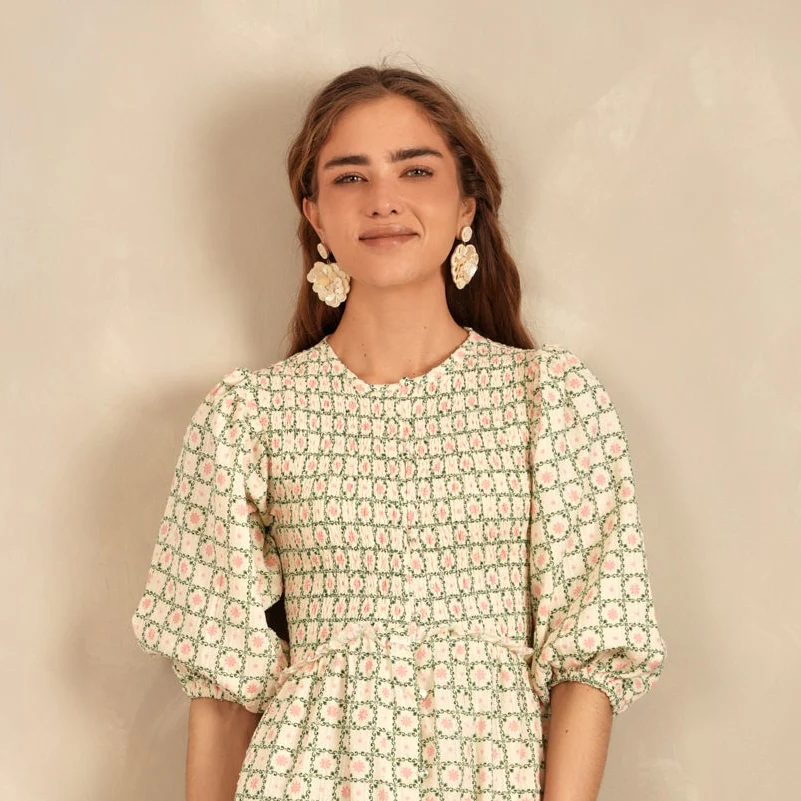 Eyelet Smock Dress - Image 5