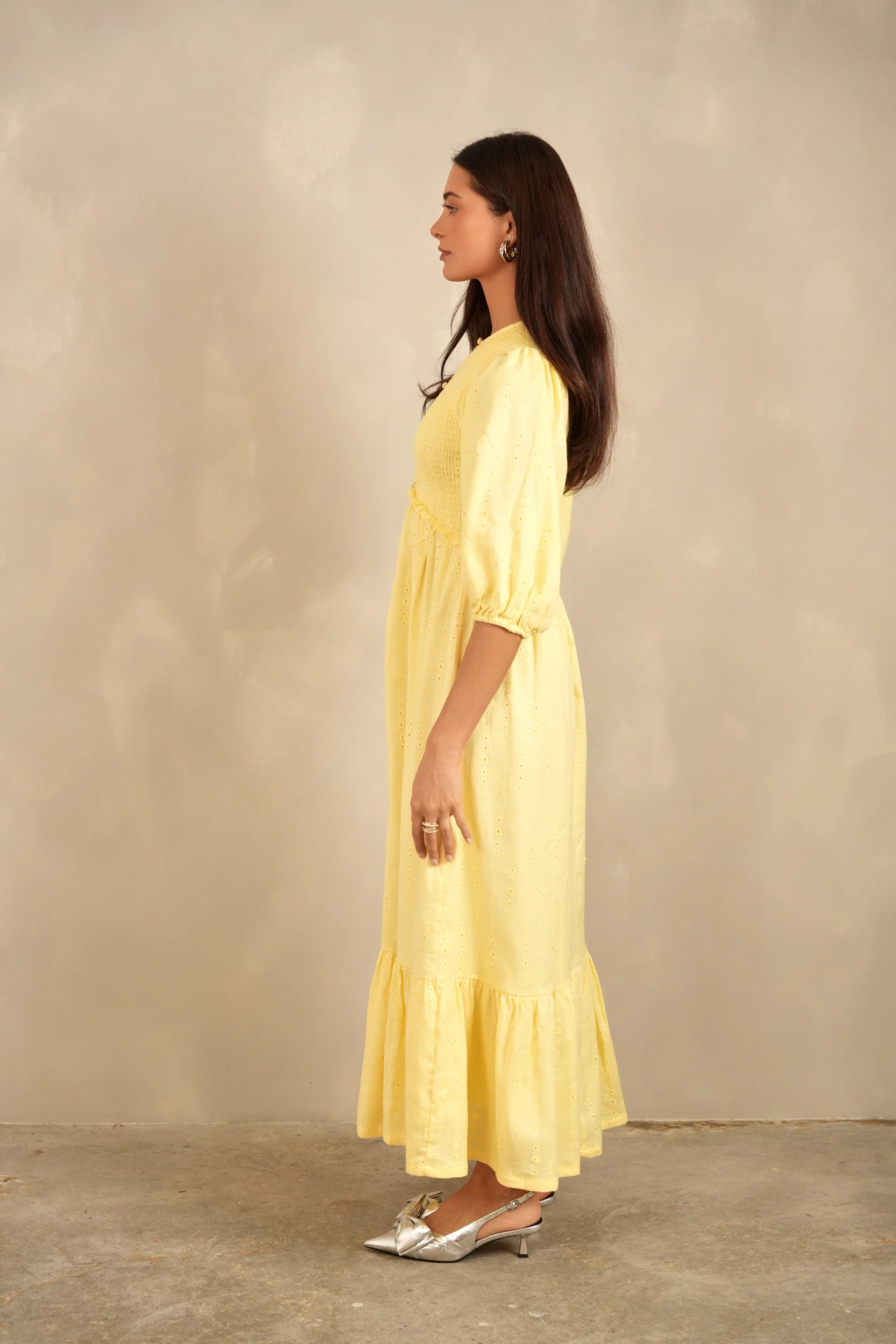 Eyelet Smock Dress - Image 7