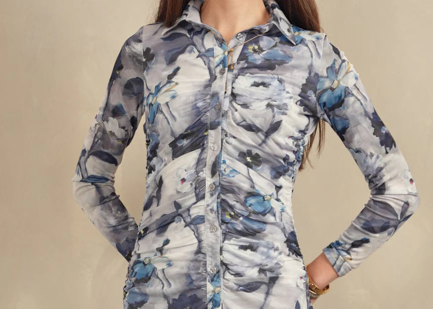 Mesh Ruched Dress - Image 12