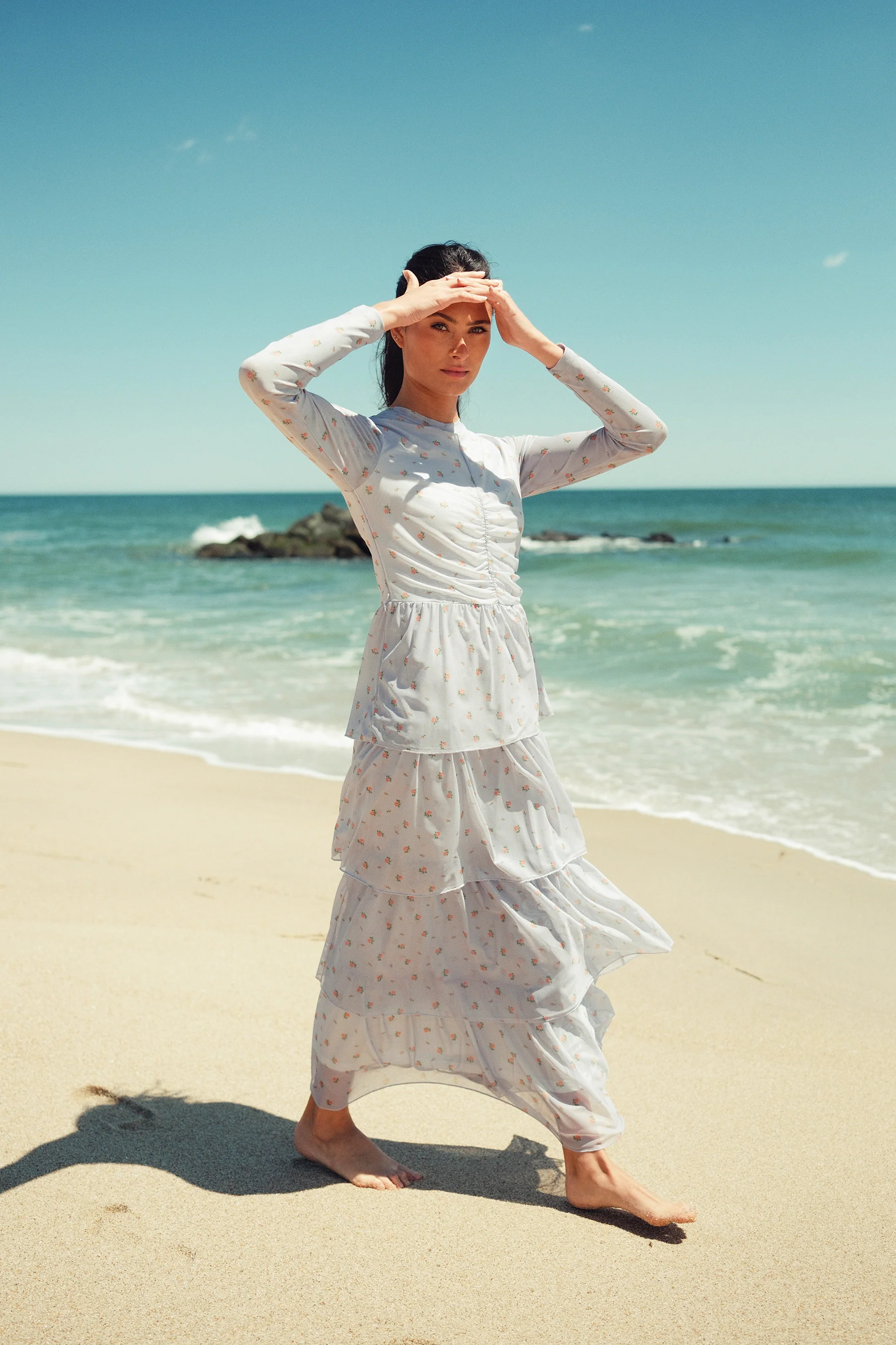 Mesh Layered Maxi Dress - Image 3