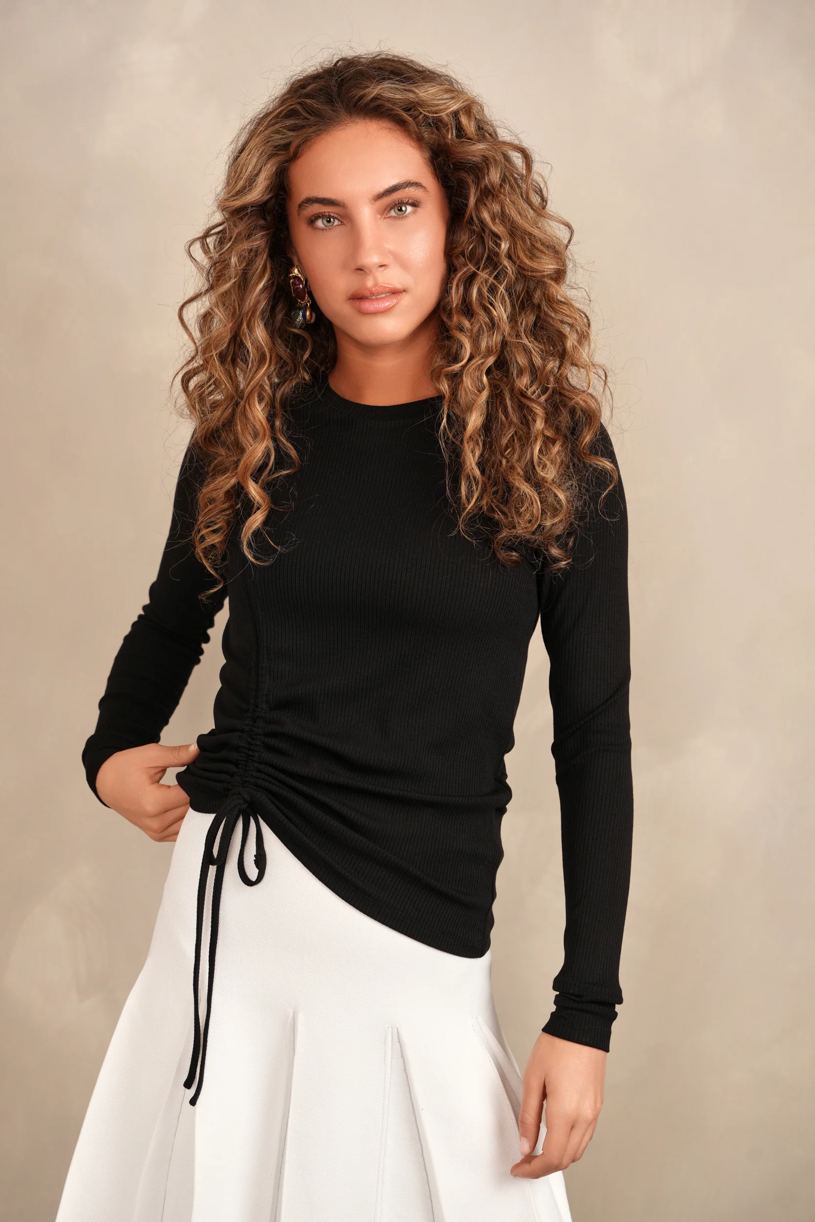 Soft Rib Ruched Top - Image 2