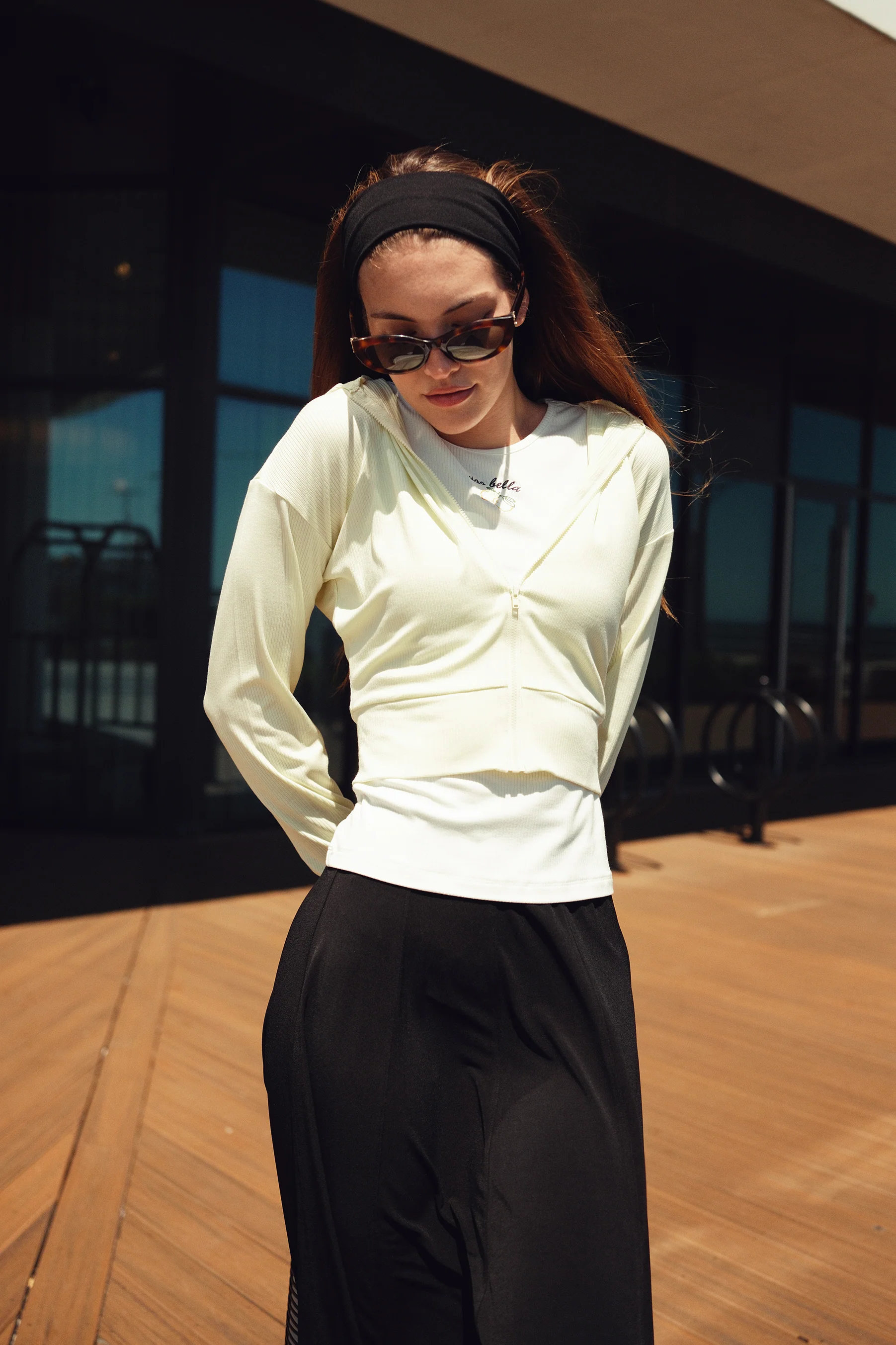 Soft Rib Cropped Zipper Hoodie - Image 13
