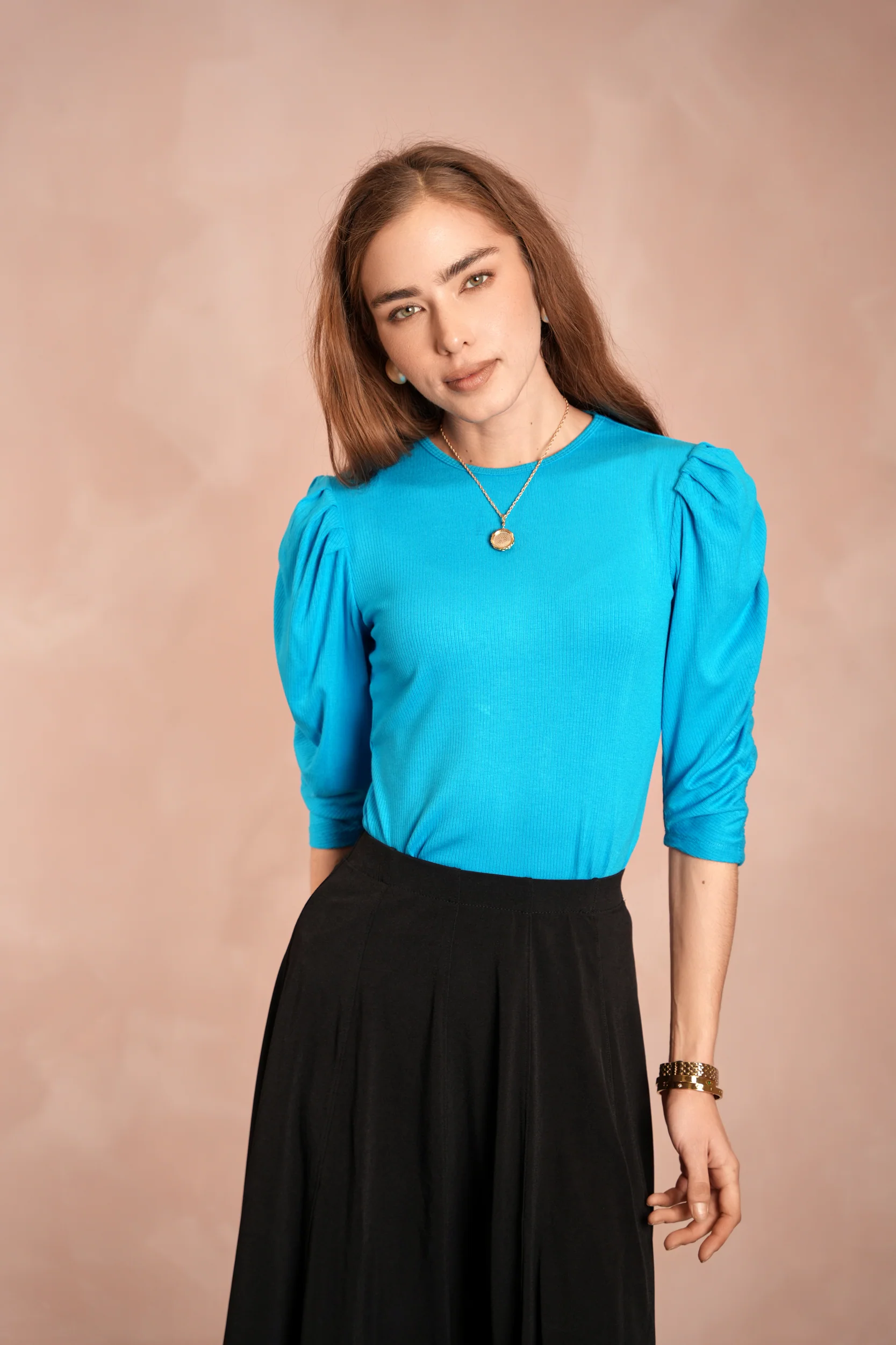Ruched Sleeve Top - Image 17