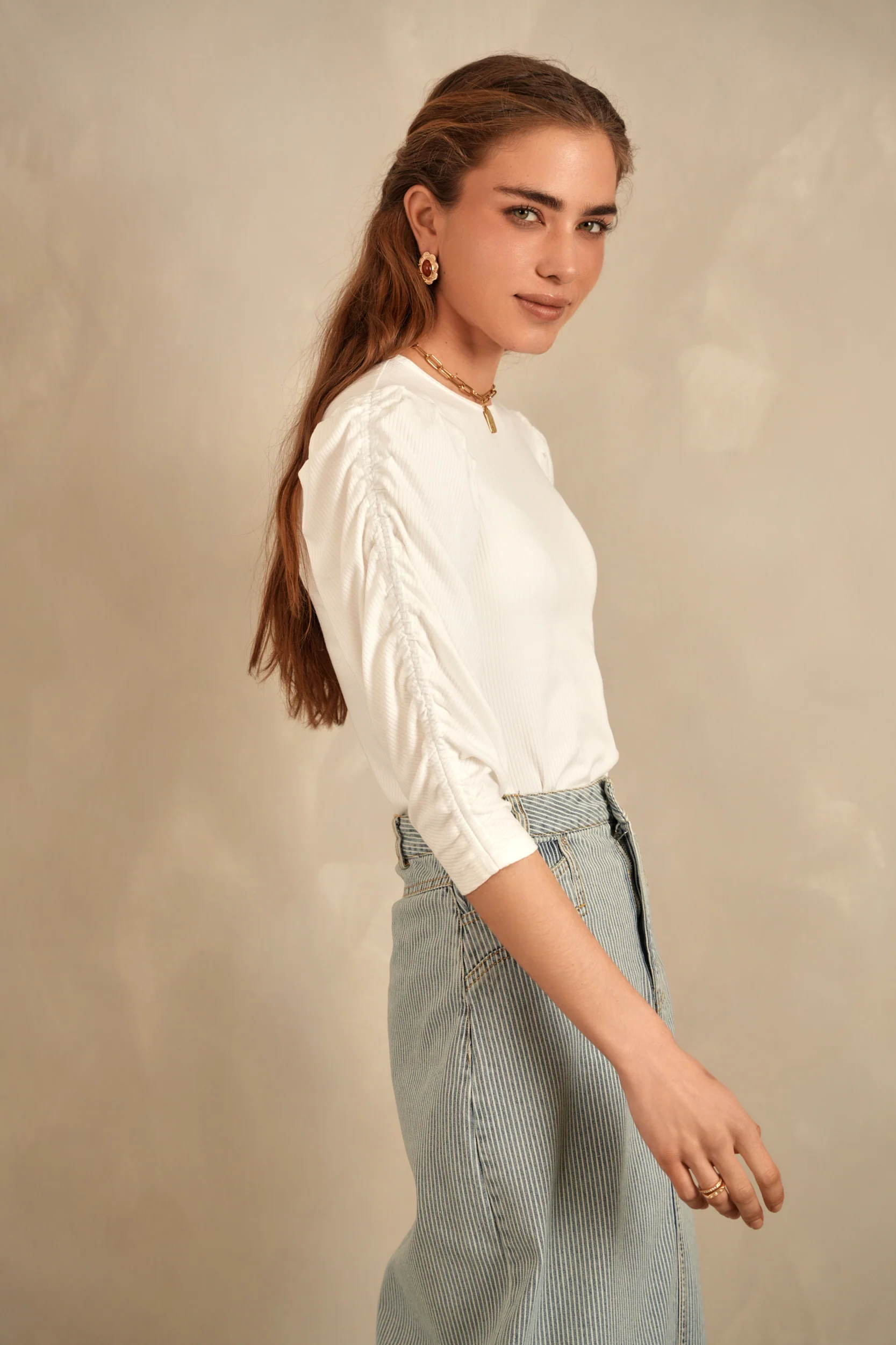 Ruched Sleeve Top - Image 20