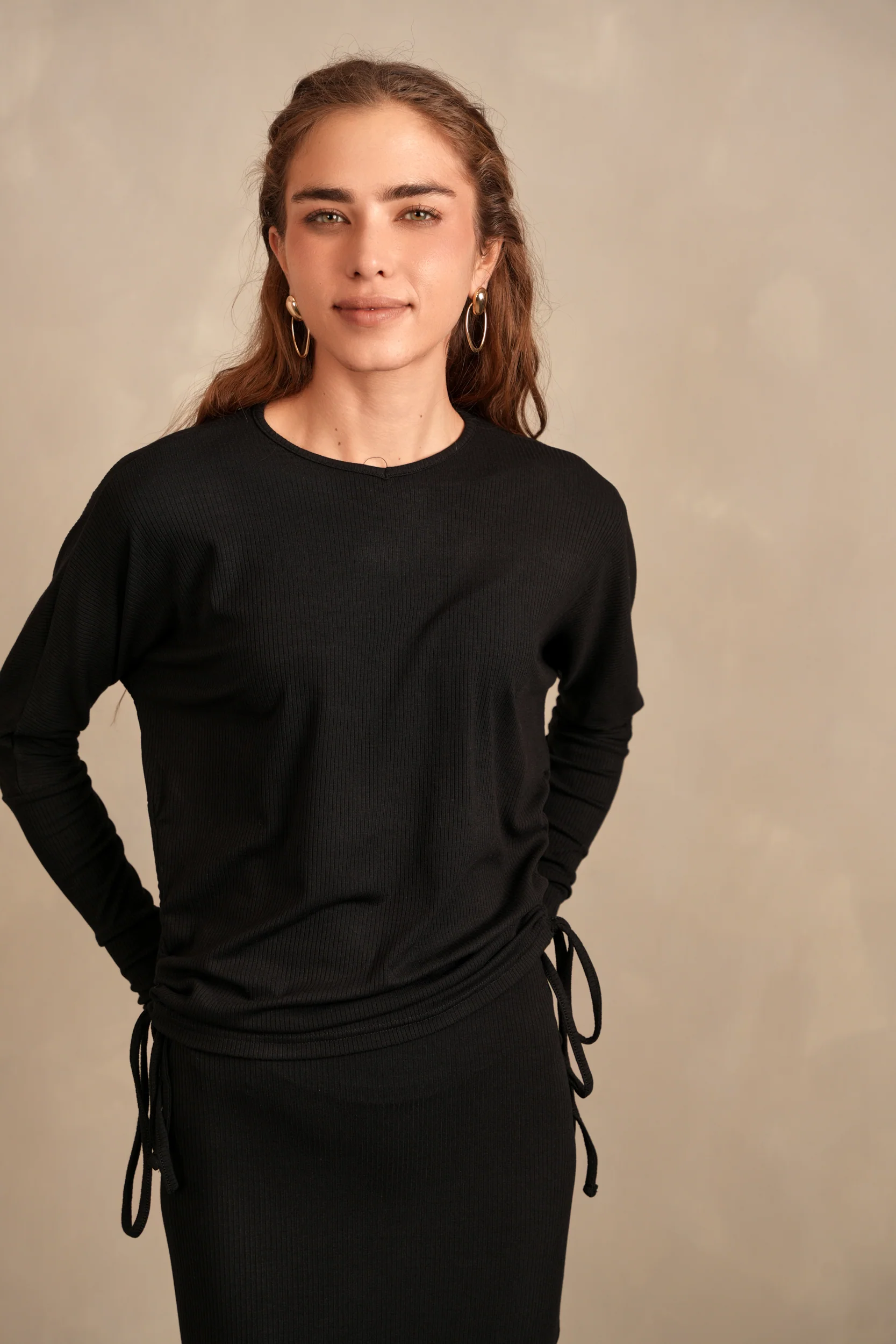 Soft Rib Ruched Dolman Top - Image 22