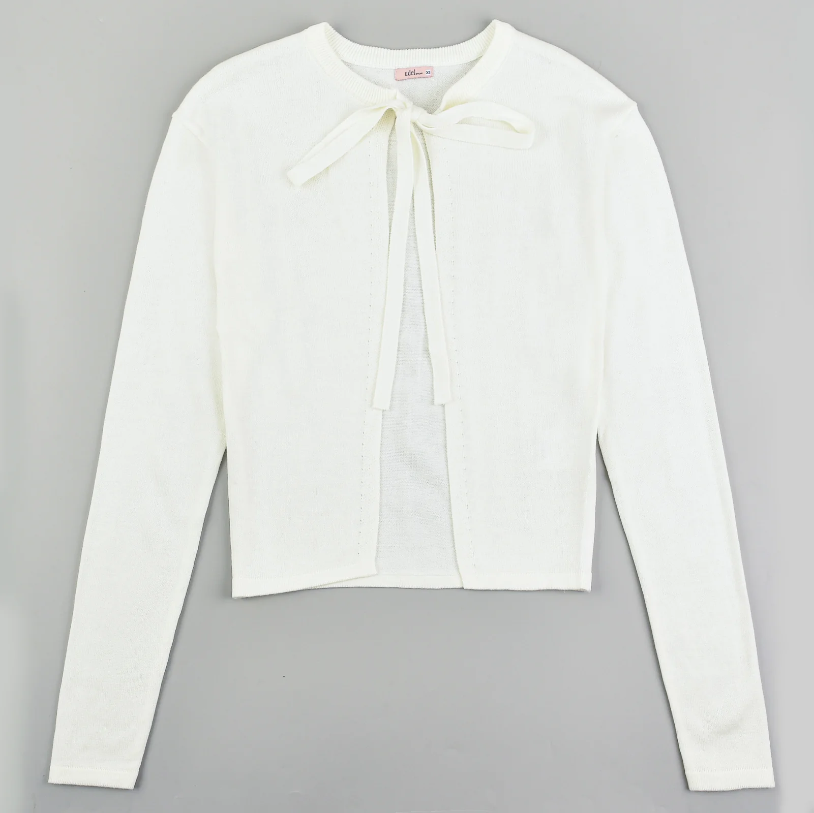 Knit Tie Cardigan - Image 7