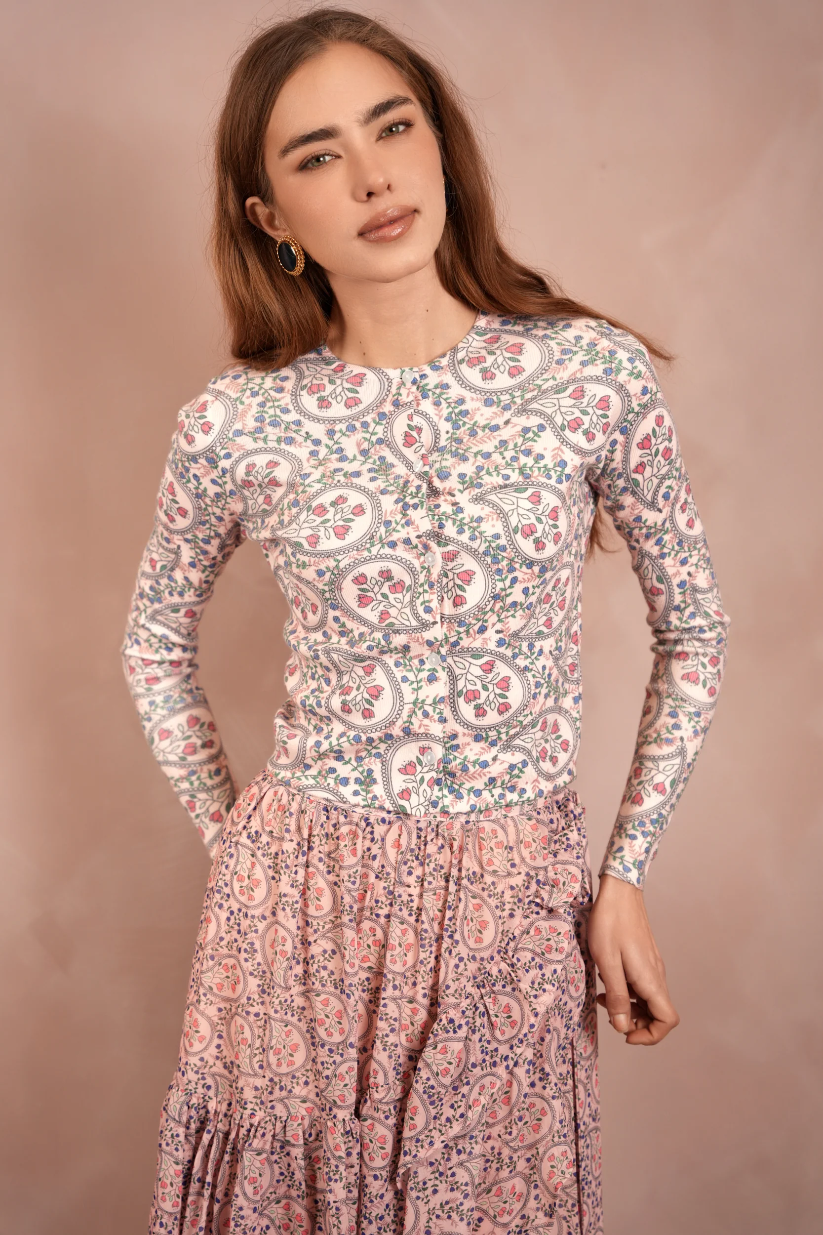 Print Knit Cardigan - Image 10
