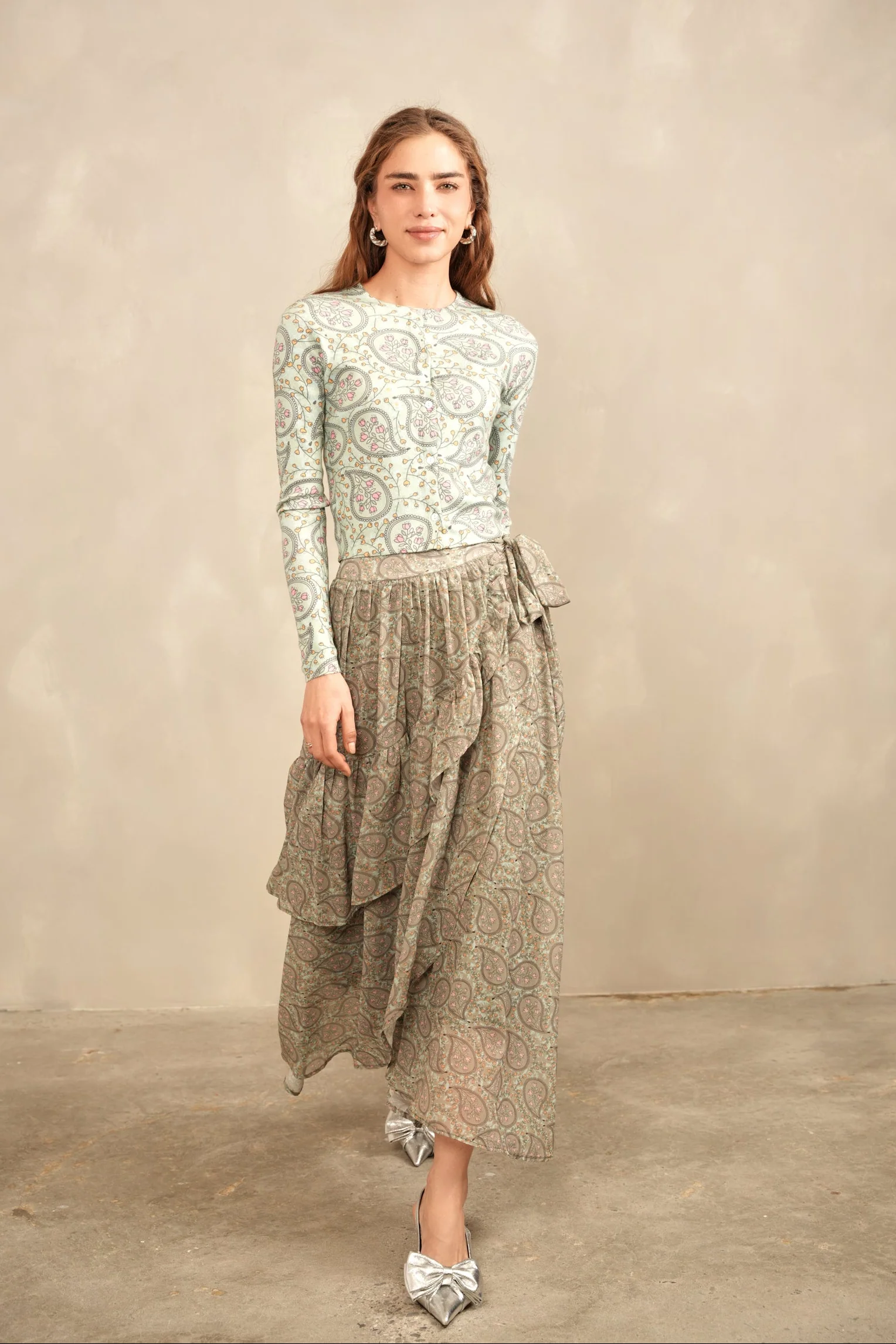 Print Knit Cardigan - Image 4