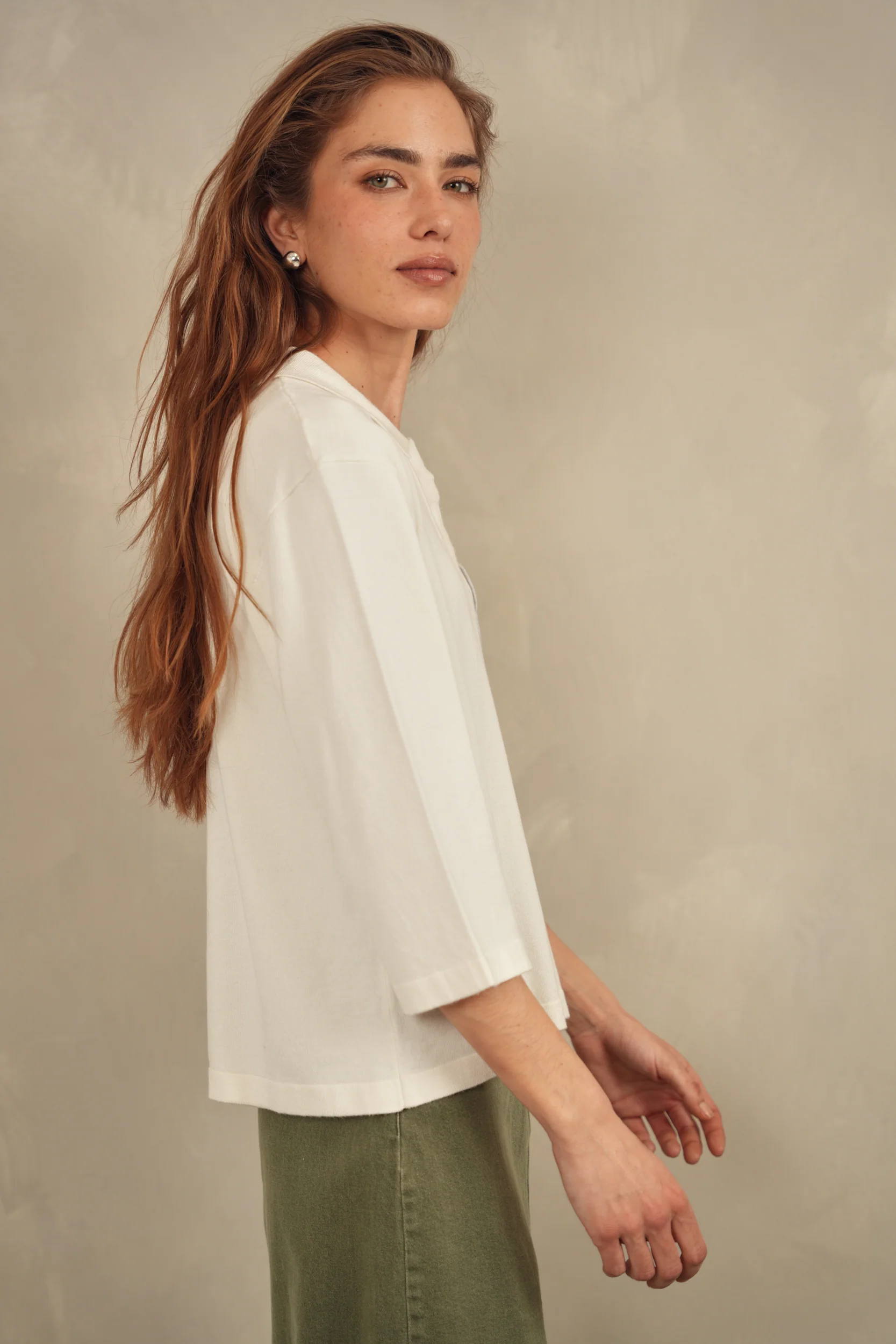 Thin Knit Polo Top - Image 7