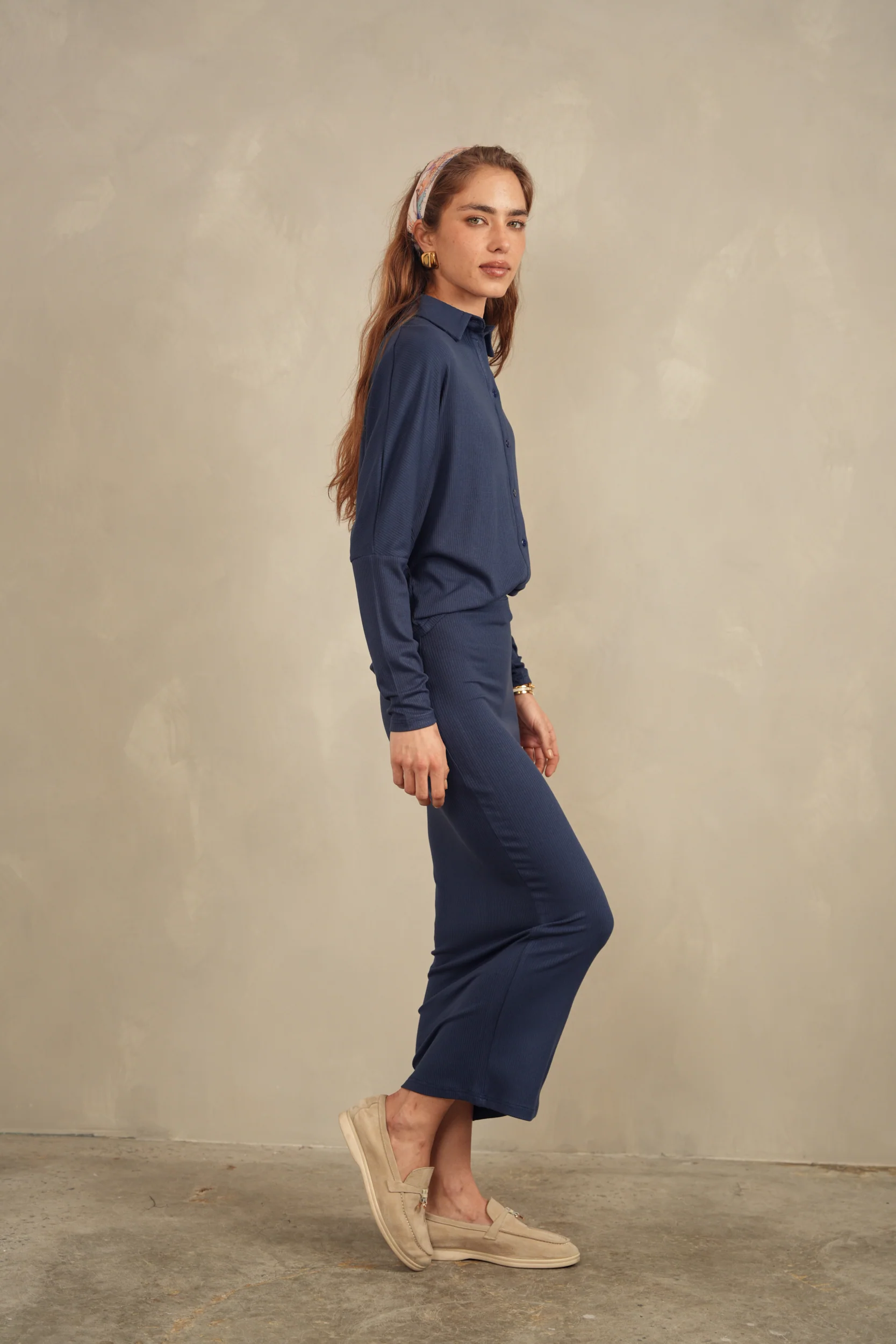 Soft Rib Dolman Sleeve Shirt - Image 12
