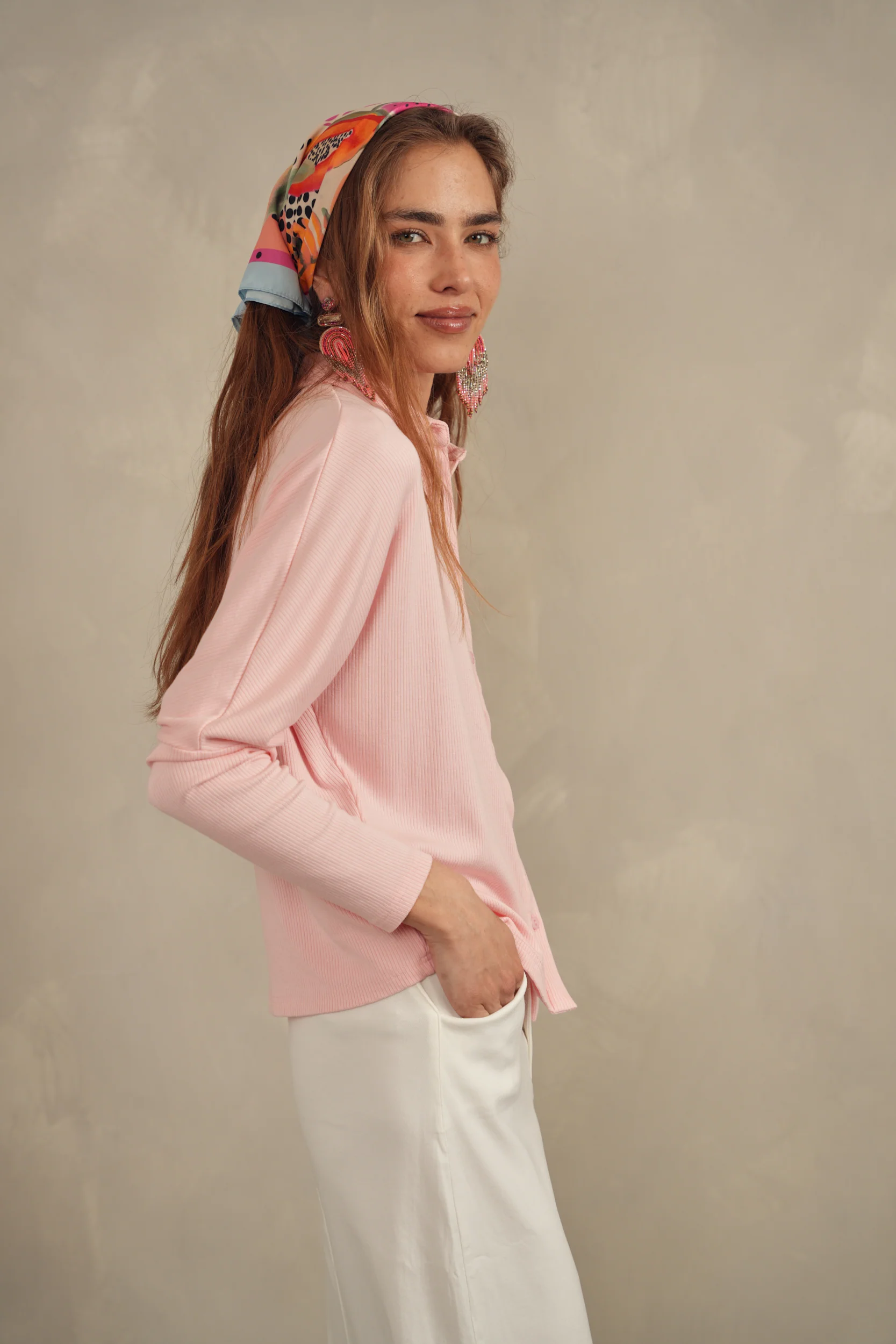 Soft Rib Dolman Sleeve Shirt - Image 16