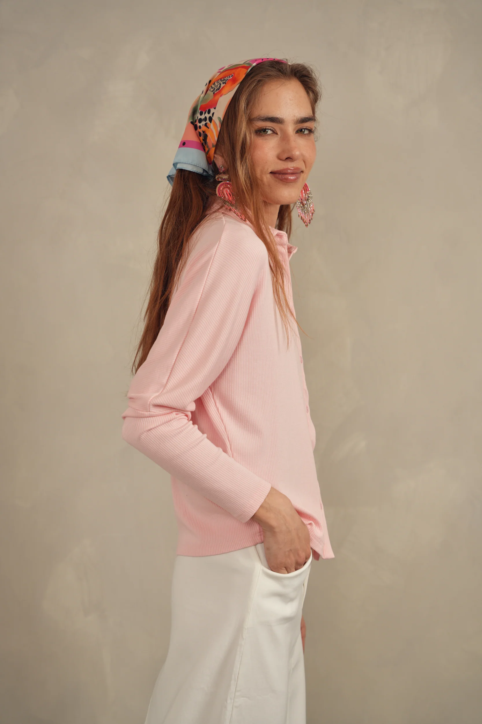 Soft Rib Dolman Sleeve Shirt - Image 17