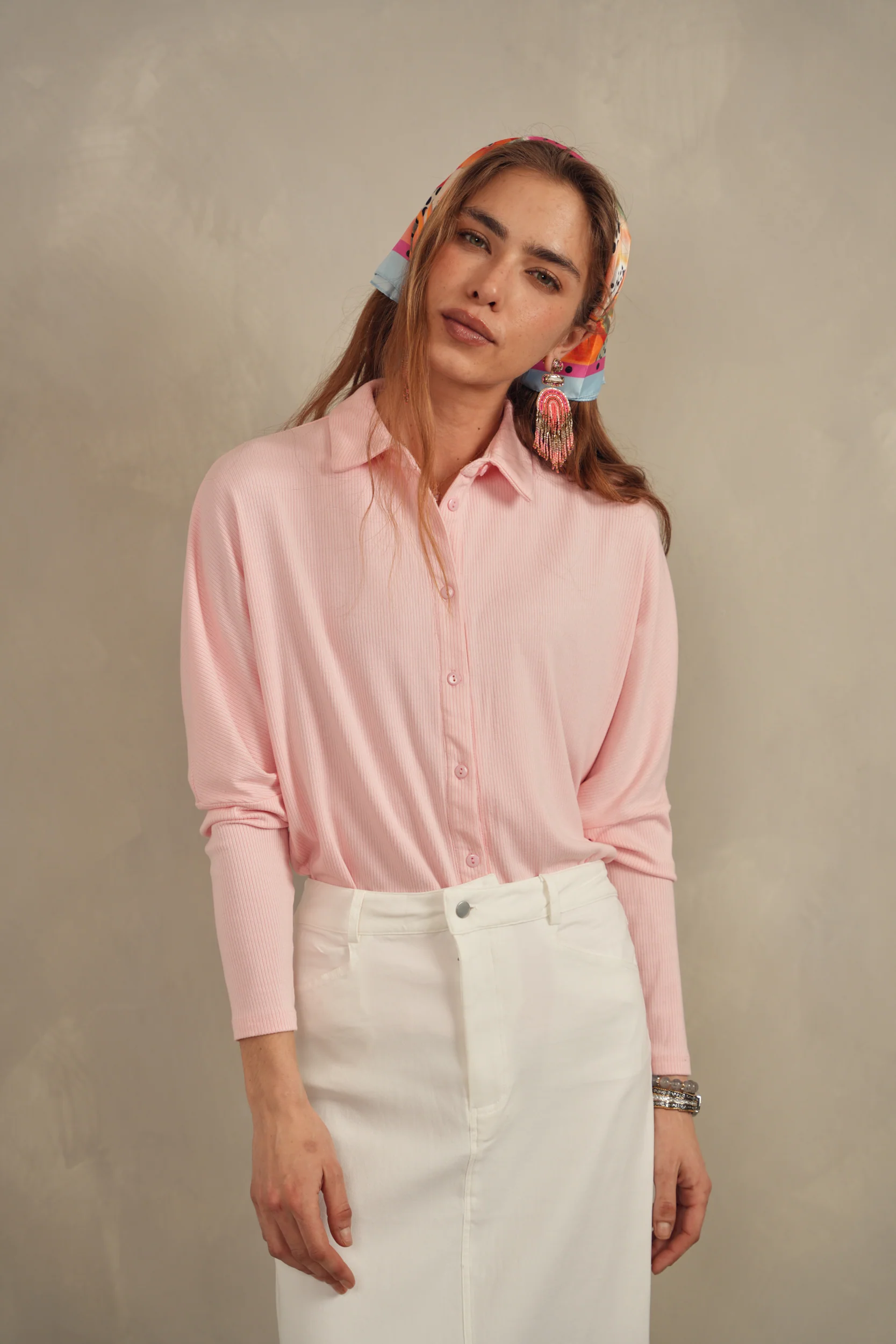 Soft Rib Dolman Sleeve Shirt - Image 19