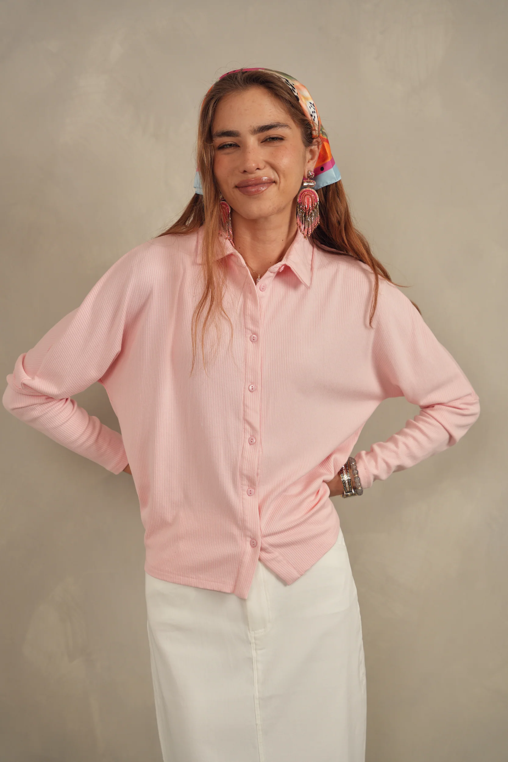 Soft Rib Dolman Sleeve Shirt - Image 5