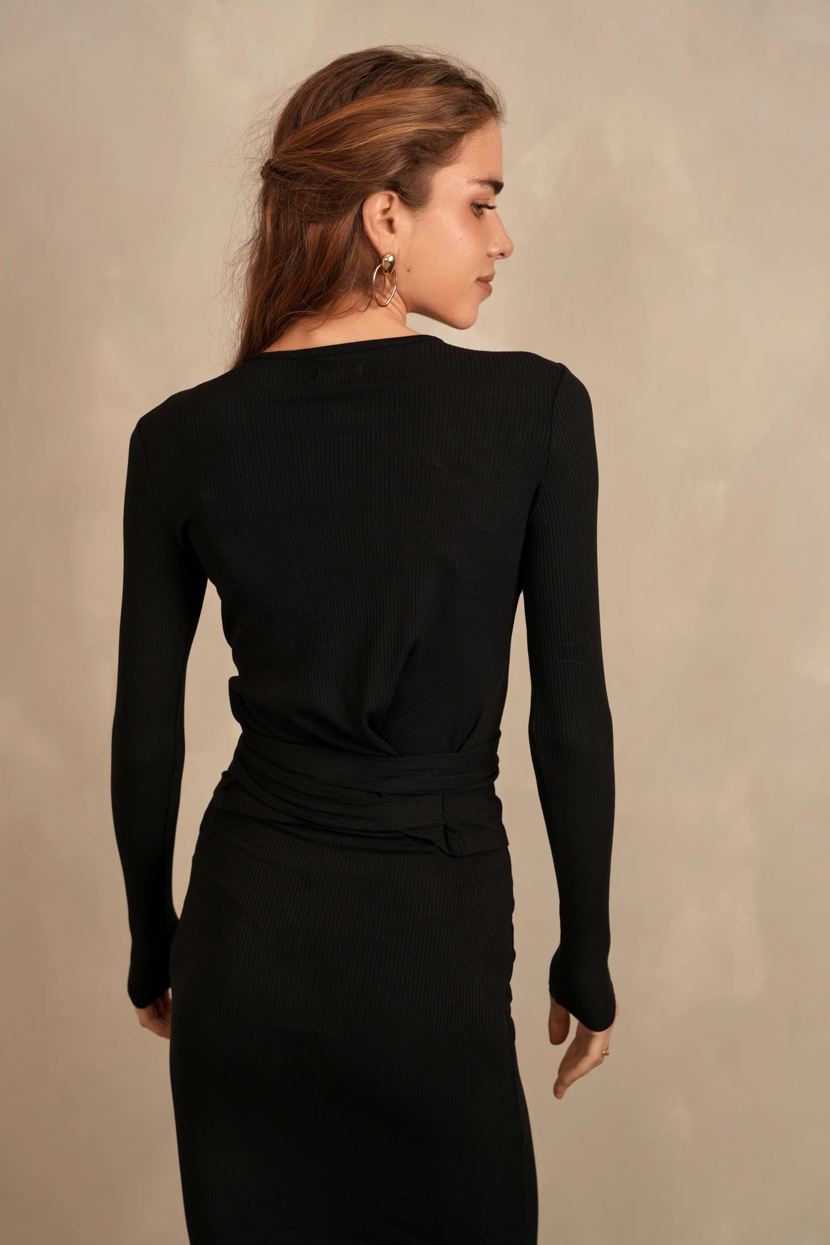 Soft Rib Wrap Tee - Image 11