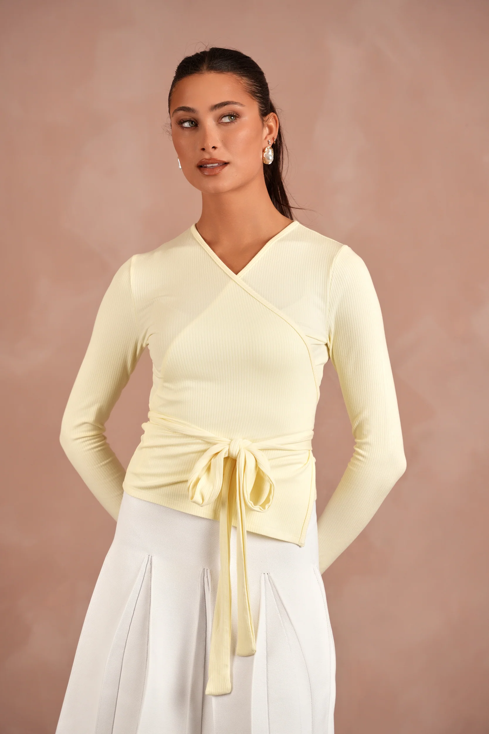 Soft Rib Wrap Tee - Image 7