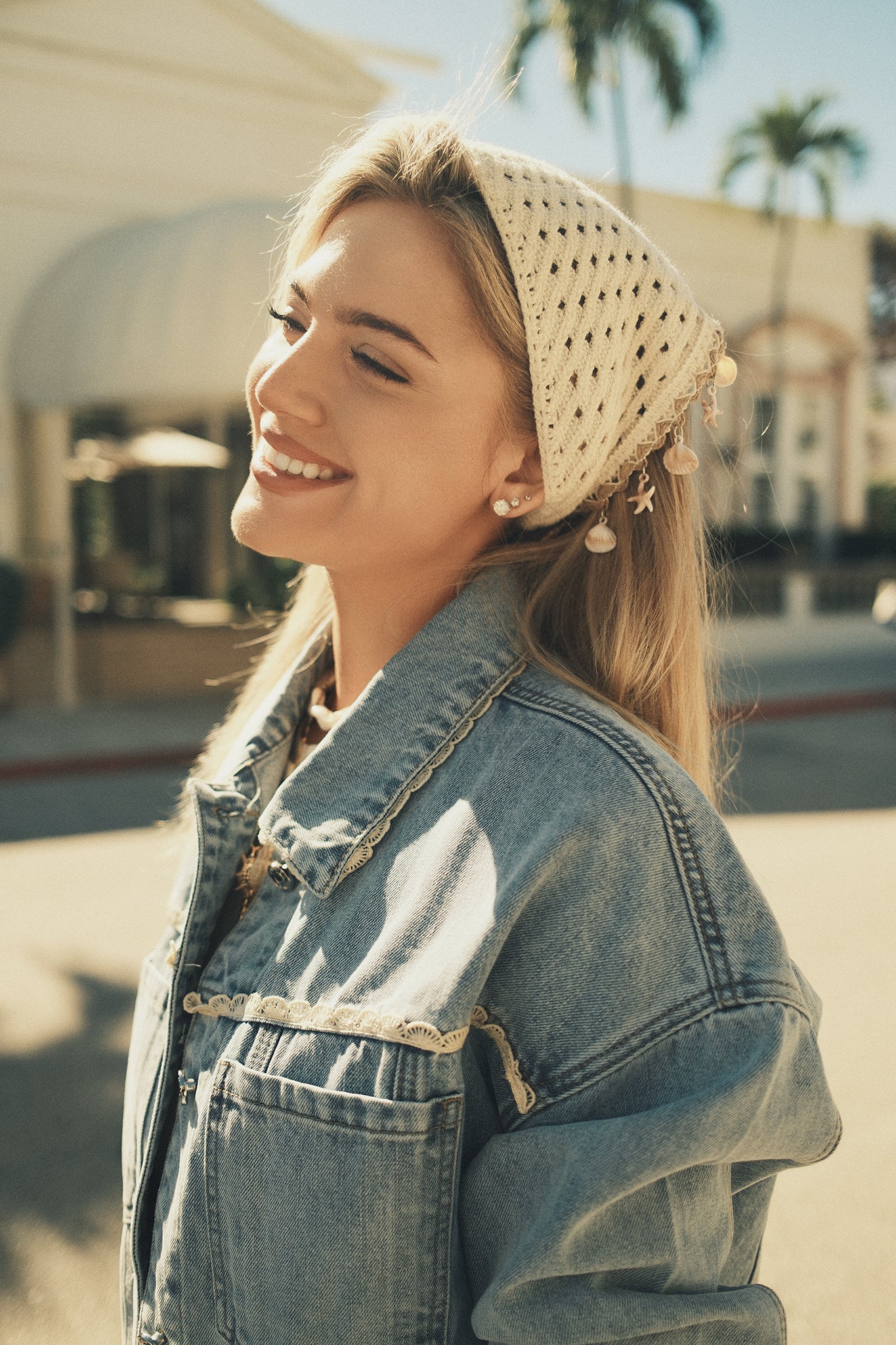 Oversized Denim Jacket w/ Lace - Image 31