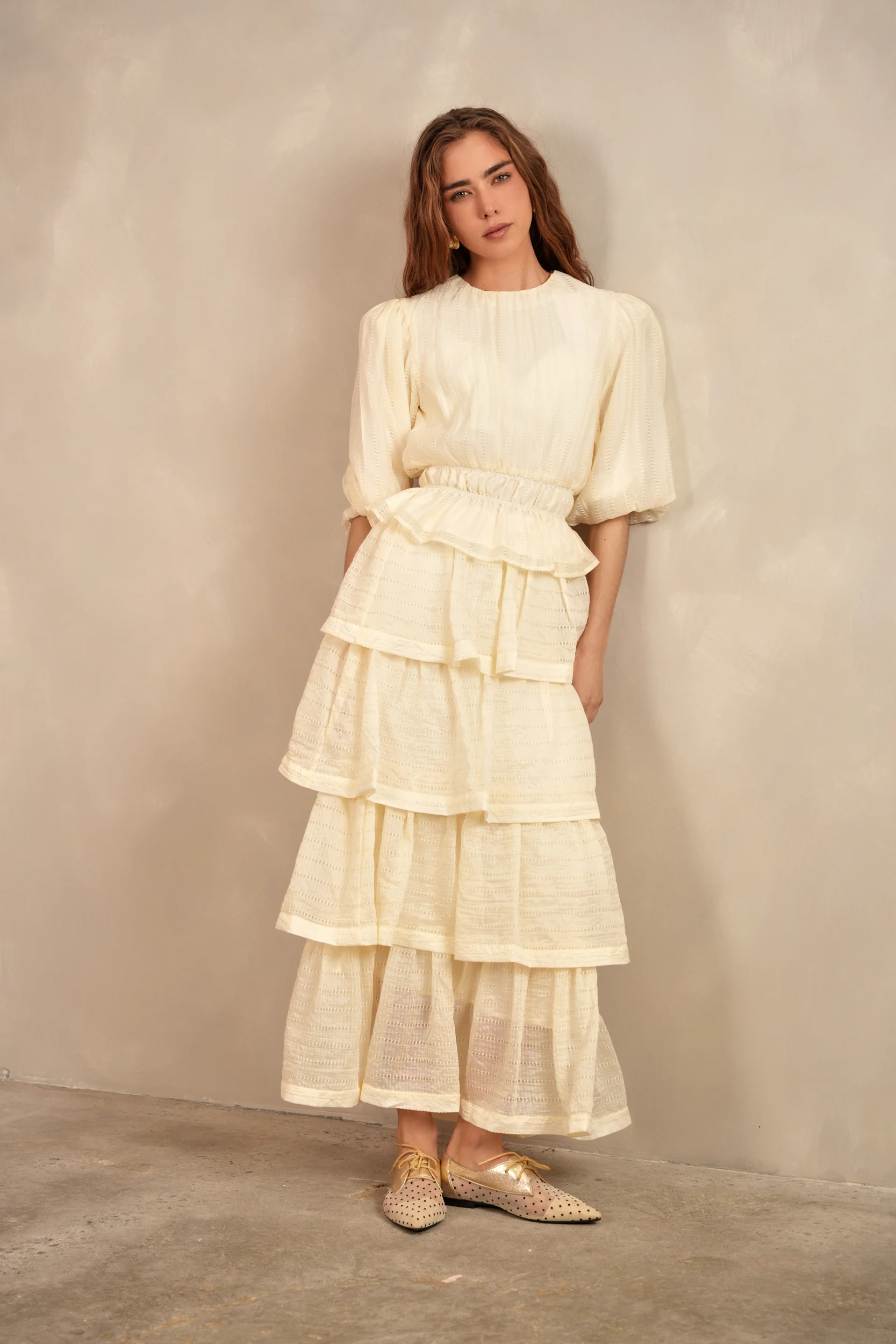 Puff Sleeve Top w/ Waist Smocking - Image 10