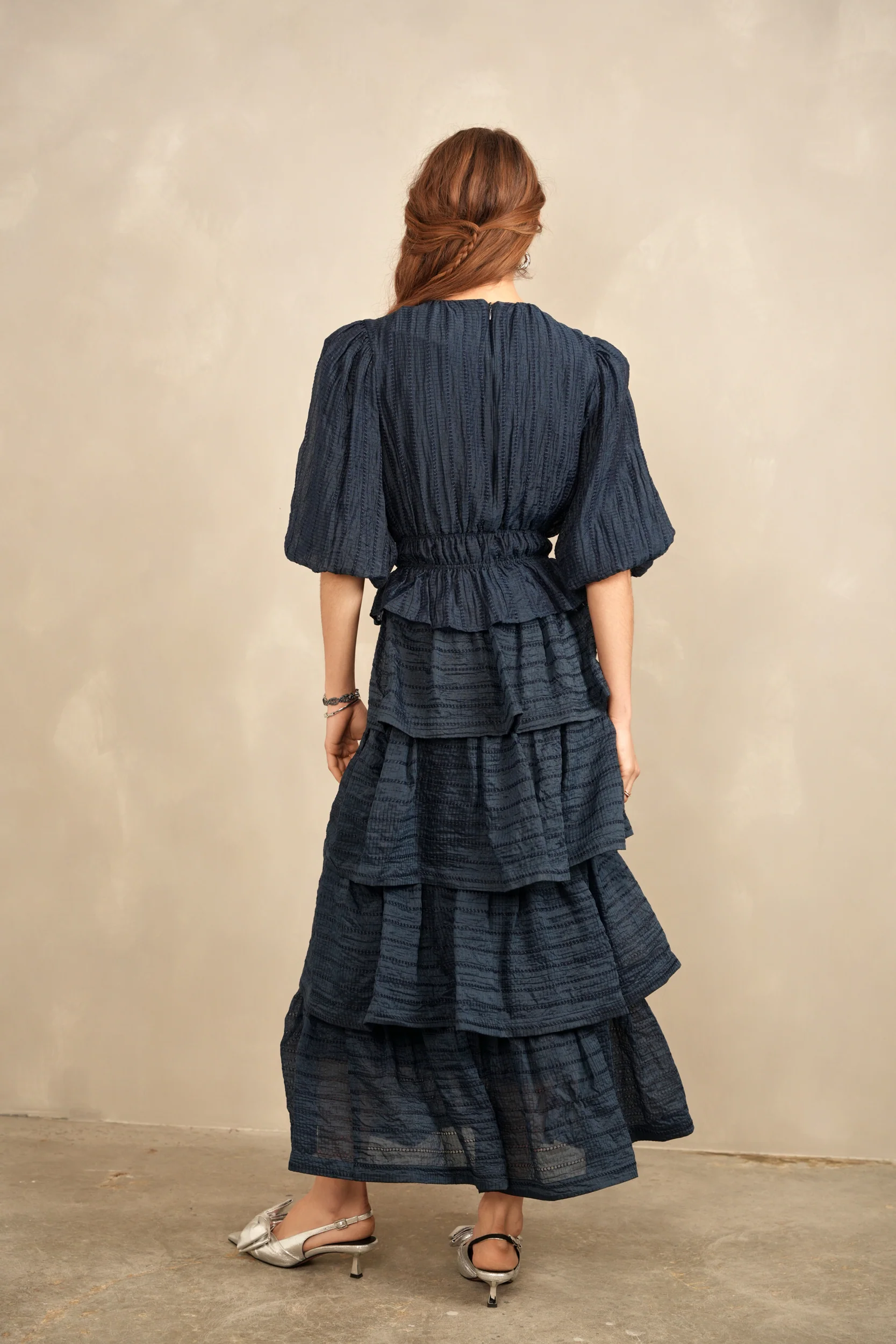 Puff Sleeve Top w/ Waist Smocking - Image 3