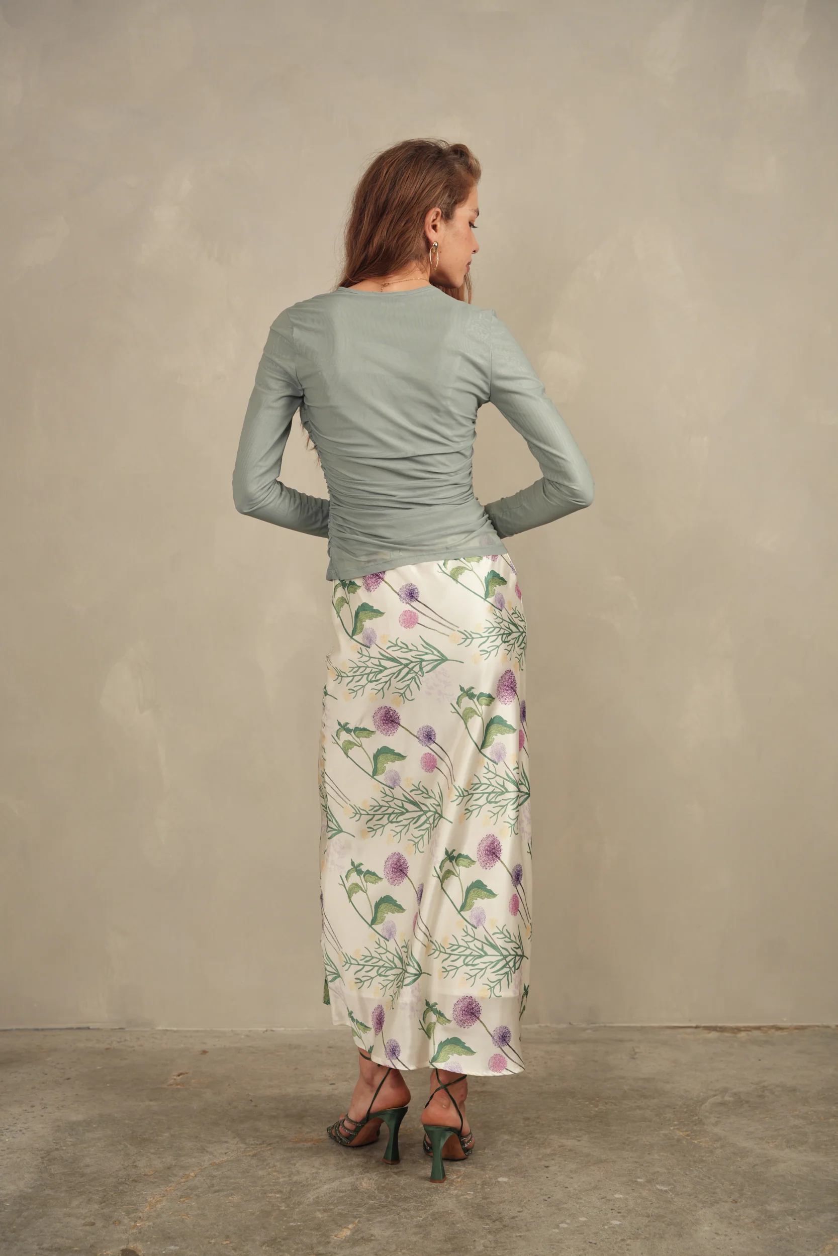 Mesh Ruched Top - Image 4