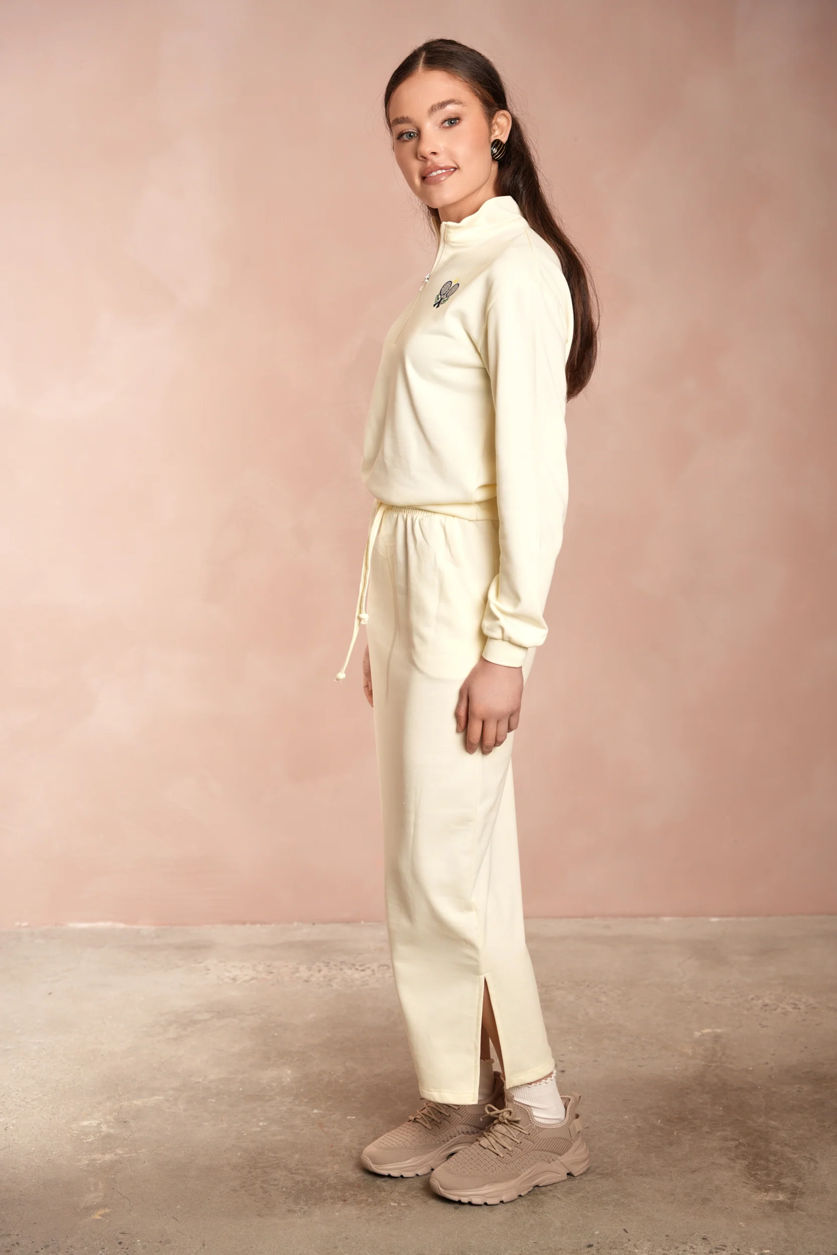 High Neck Zipper Sweatshirt - Image 12