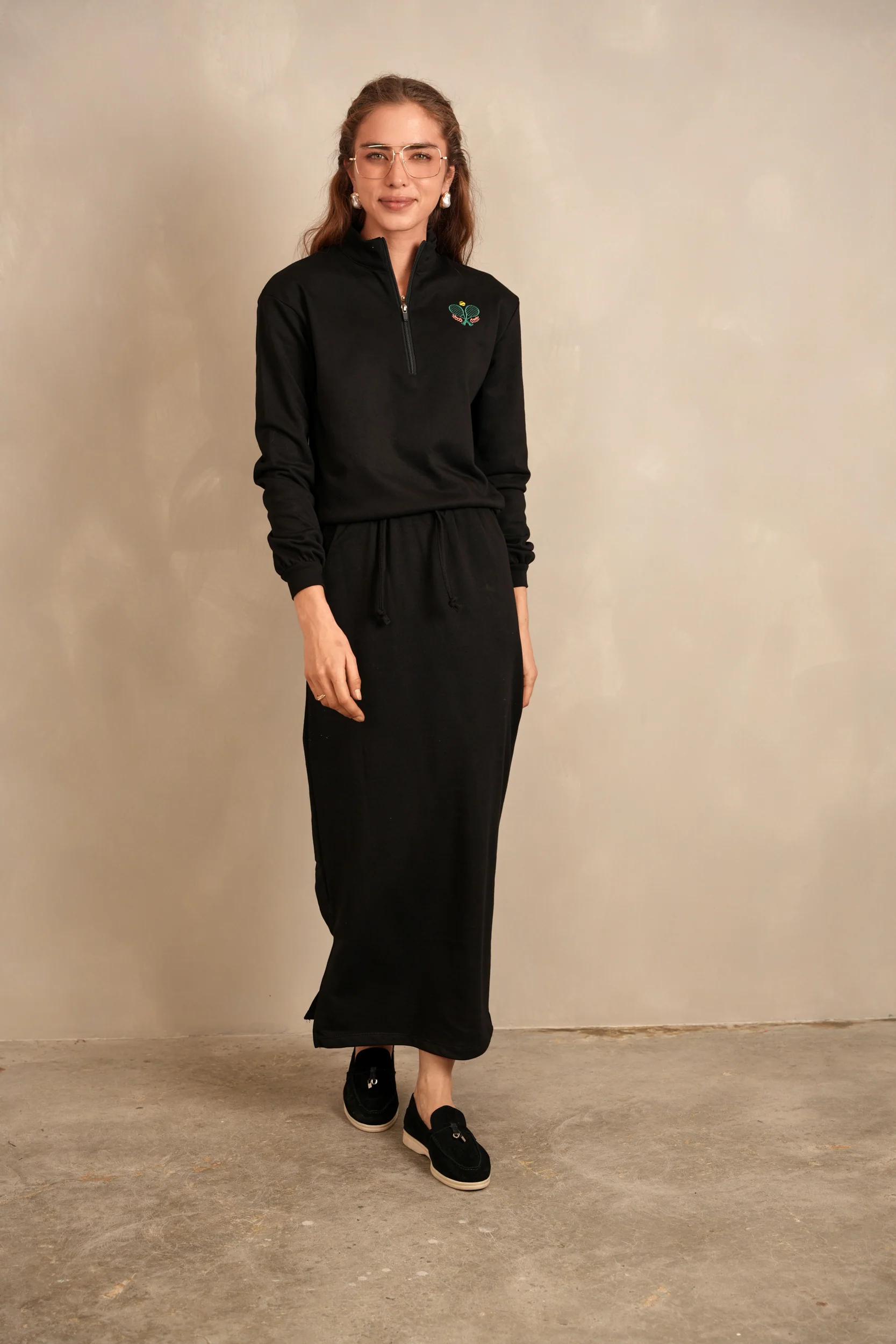 High Neck Zipper Sweatshirt - Image 21