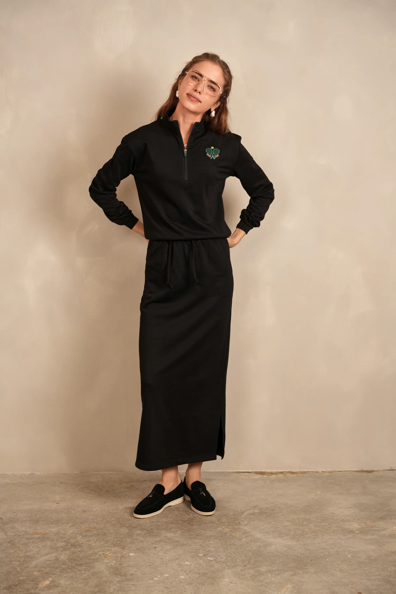 High Neck Zipper Sweatshirt - Image 22