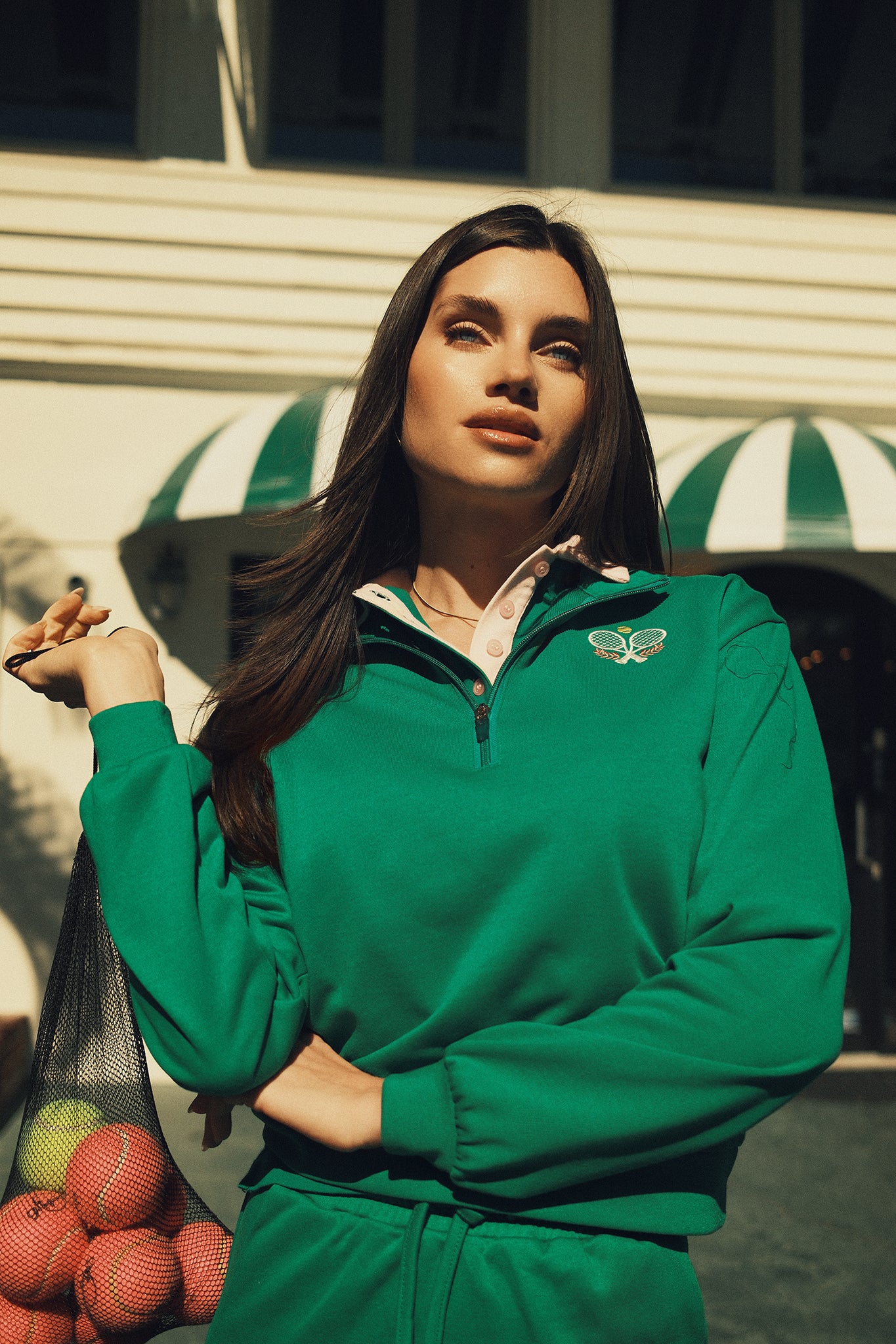 High Neck Zipper Sweatshirt - Image 41