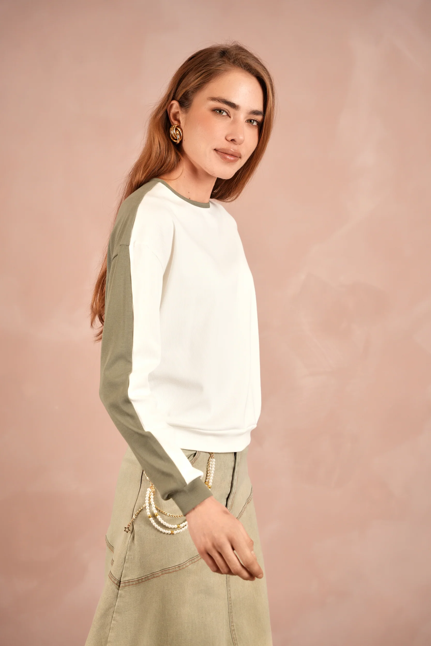 Colorblock Dolman Tee