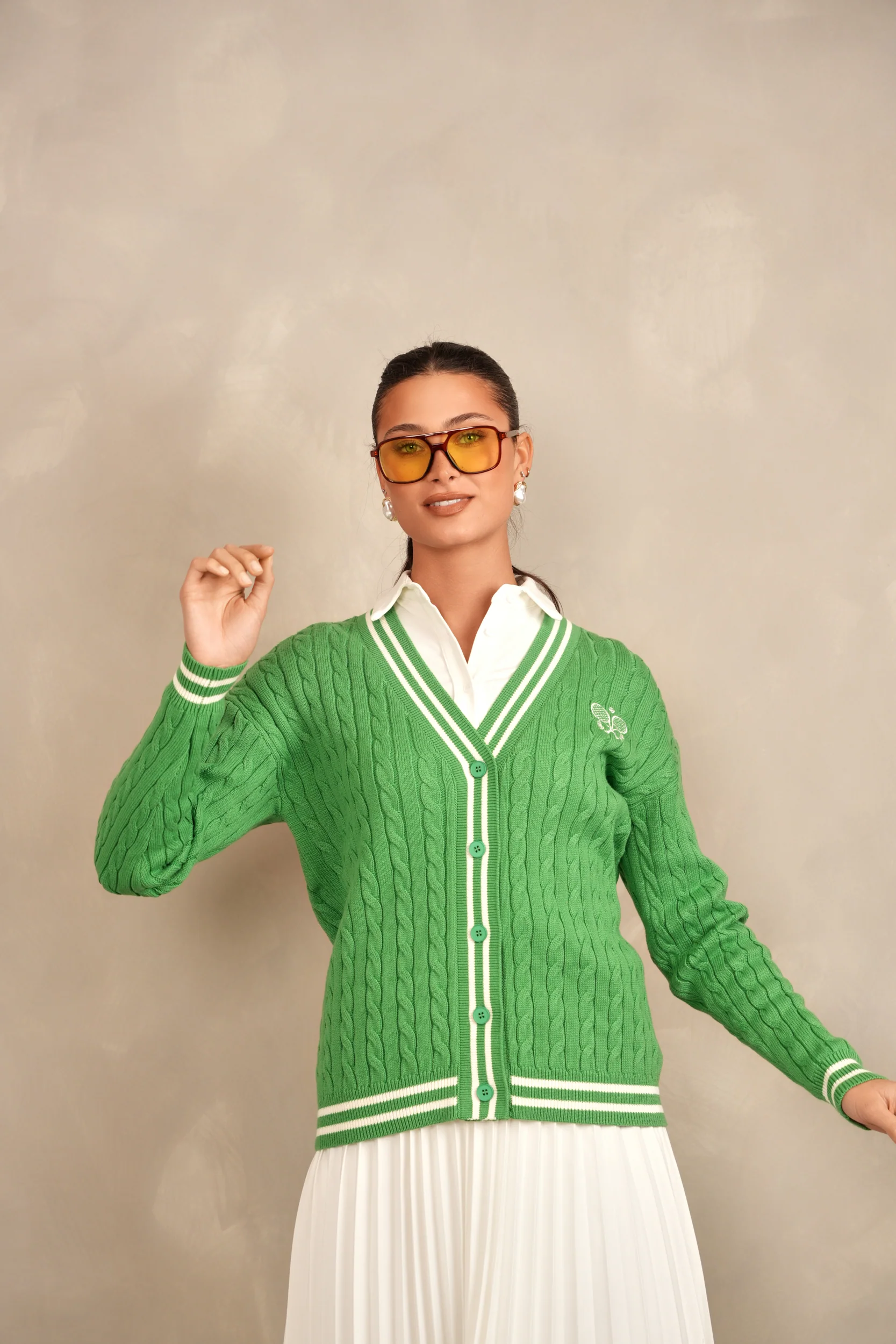 Knitted Tennis Cardigan - Image 10