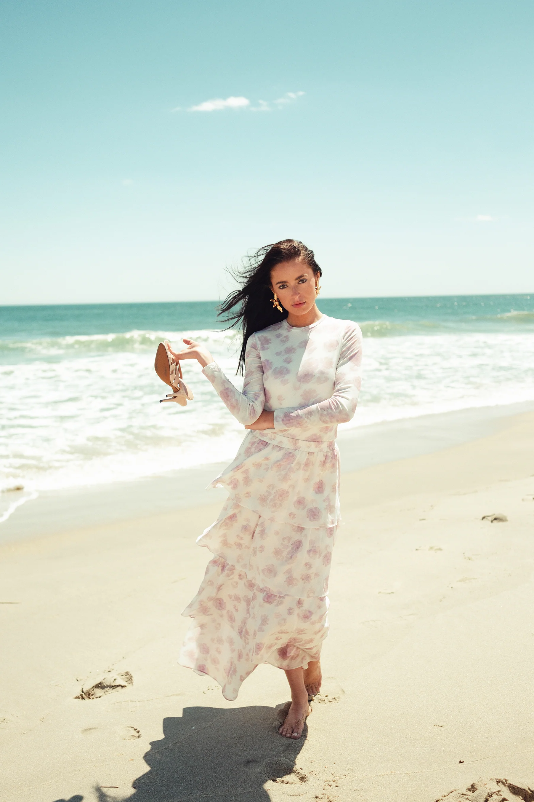 Layered Linen Feel Maxi Skirt - Image 11